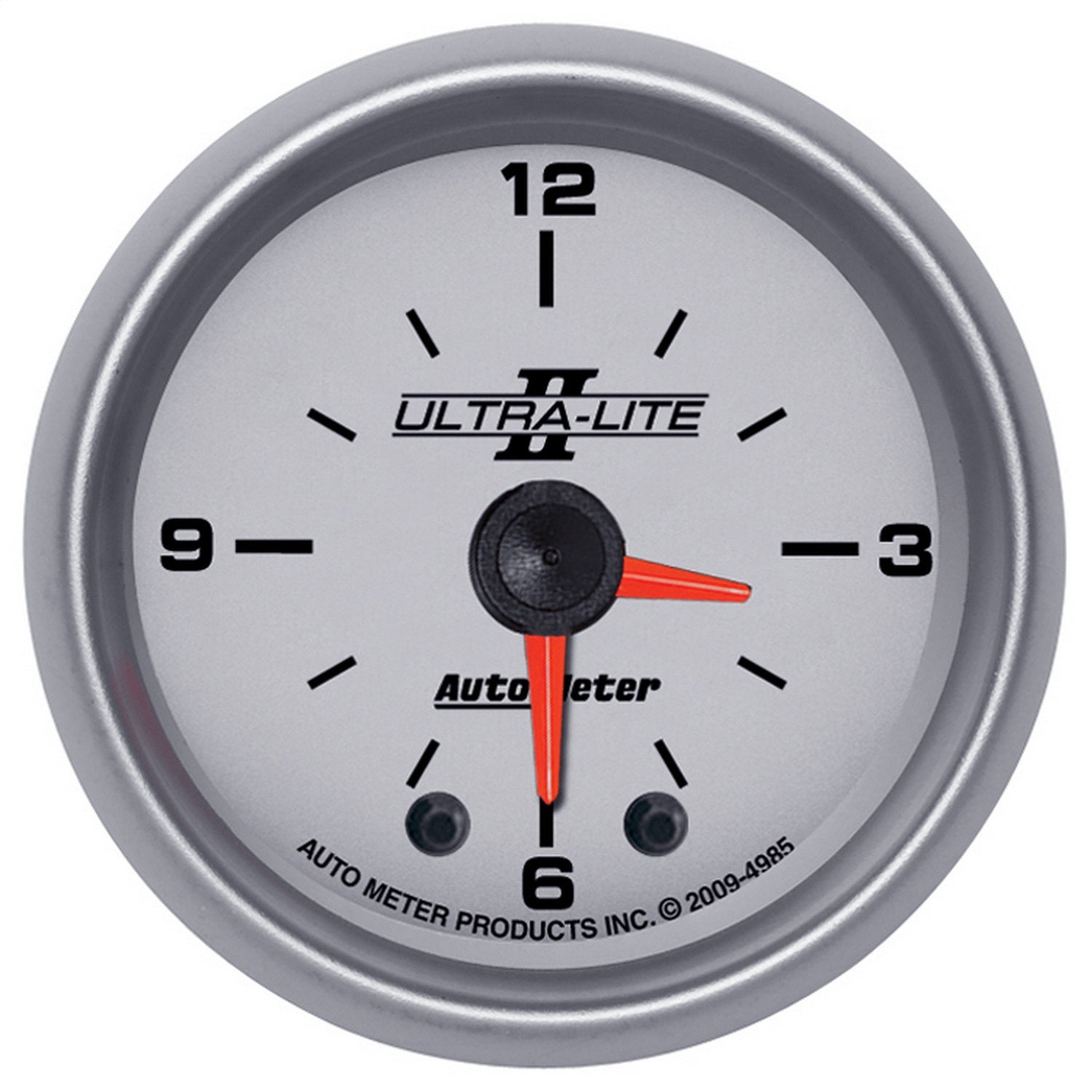 AutoMeter 4985 GAUGE; CLOCK; 2 1/16in.; 12HR; ANALOG; ULTRA-LITE II AutoMeter 4985