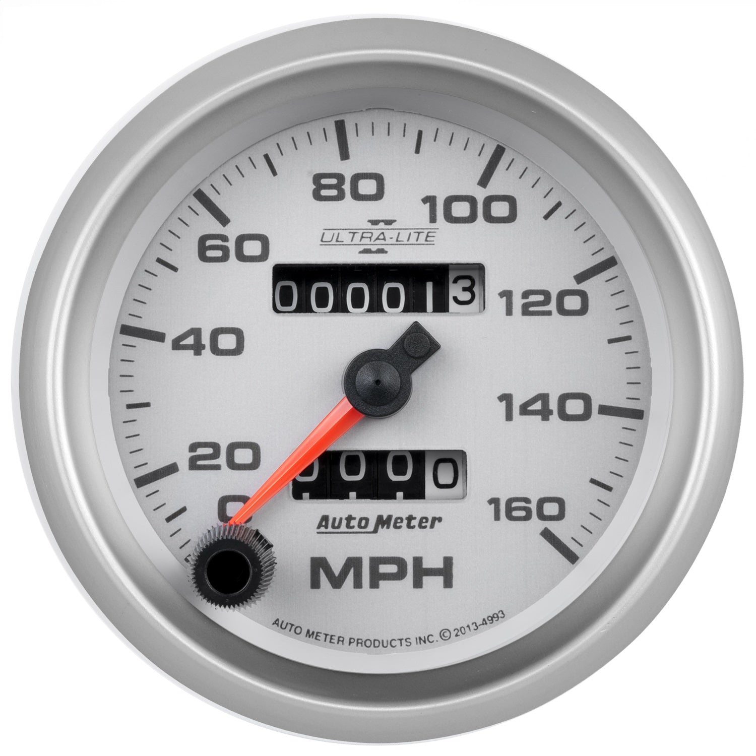 AutoMeter 4993 GAUGE; SPEEDOMETER; 3 3/8in.; 160MPH; MECHANICAL; ULTRA-LITE II AutoMeter 4993