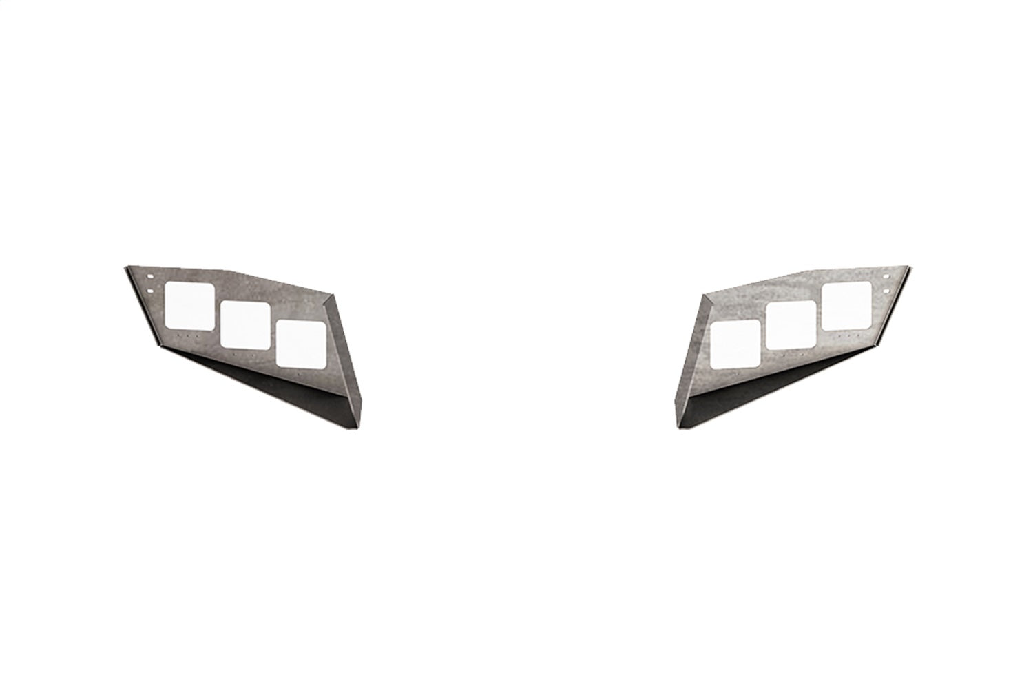 Road Armor 4DFP3 Accessory Identity Light Pod; Front; Triple Cube; Wide; Raw Steel; Road Armor 4DFP3
