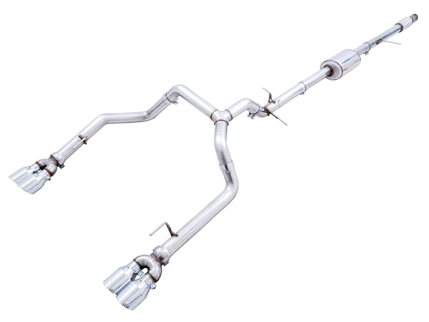 AWE Tuning 3015-42201 AWE 0FG Split Rear for 4th Gen Silverado/Sierra 1500 5.3L (w/ Bumper Cutouts) AWE Tuning 3015-42201