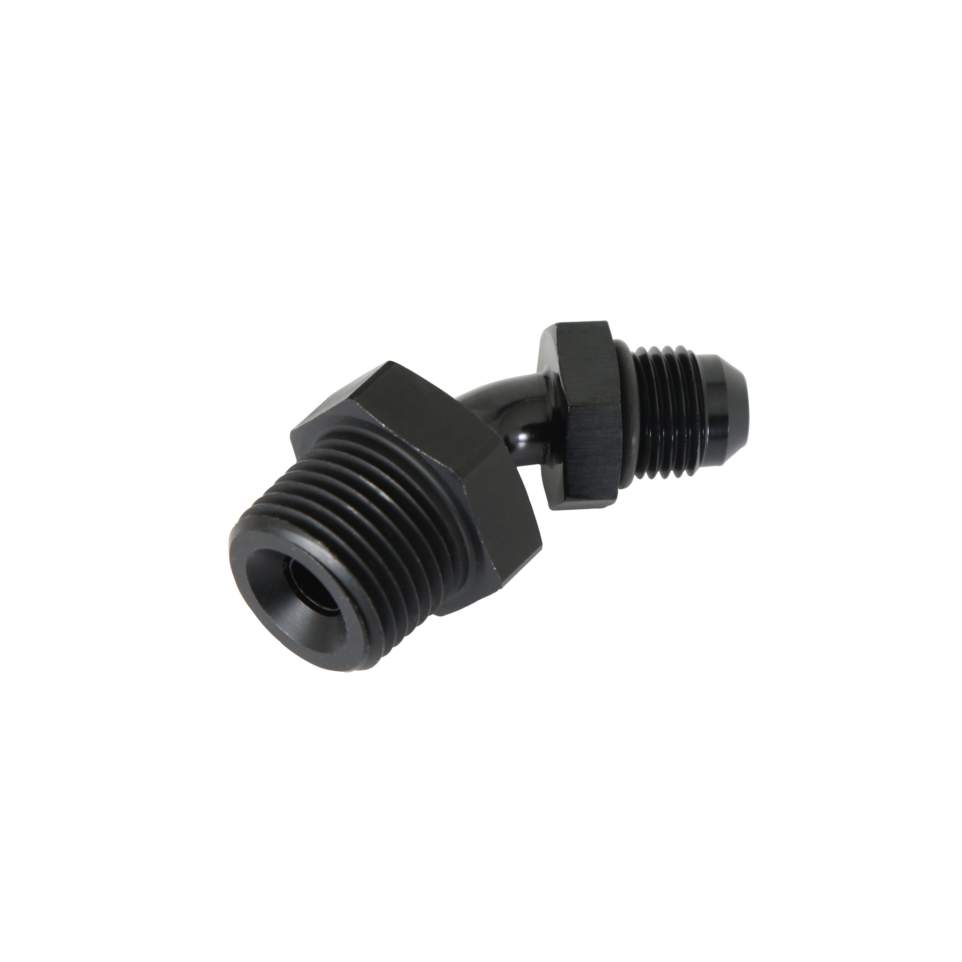 Earl's 90 Degree -6 AN Male to 1/2" NPT Male Swivel - 45 Degree