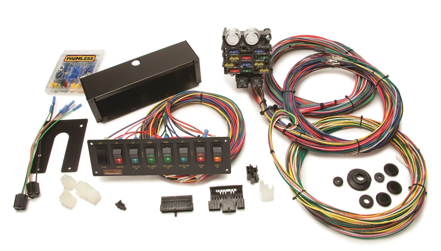 Painless Wiring 50003 21 Circuit Pro Street Chassis Harness w/Switch Panel Painless Wiring 50003