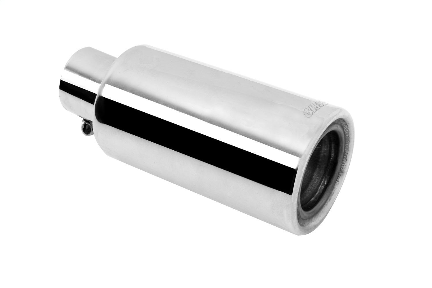 Gibson Performance Exhaust 500659 Stainless Rolled Edge Angle Muffler Quiet Tip; Clamp-On Gibson Performance Exhaust 500659