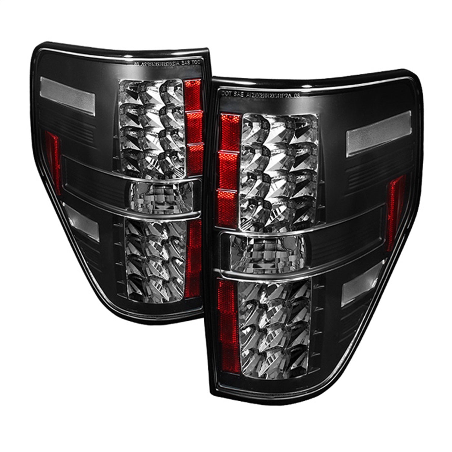 Spyder Auto 5008374 LED Tail Lights; Uses Stock Bulbs; Pair; Black; Spyder Auto 5008374