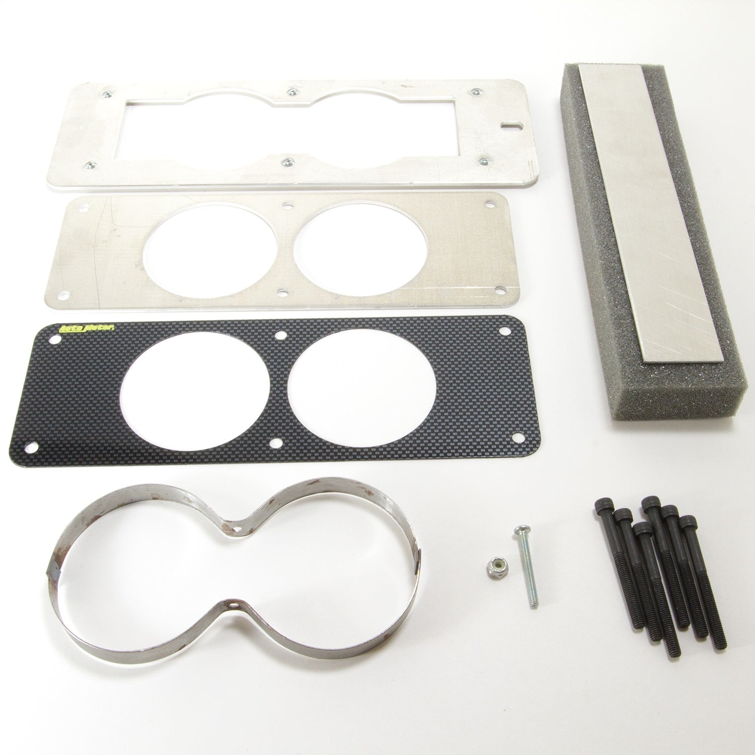 AutoMeter 50108 GAUGE MOUNT; GAUGE CAGE; DUAL; 2 5/8in.; CARBON FIBER LOOK; MUSTANG 87-93 FOX AutoMeter 50108