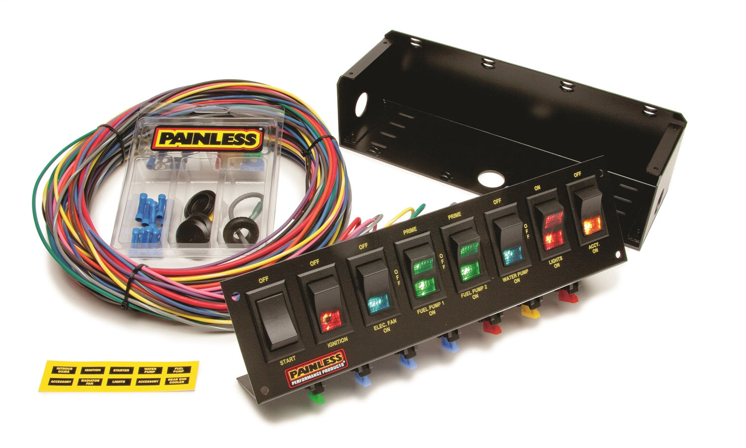Painless Wiring 50303 8-Switch Fused Panel; w/All Necessary Wiring And Hardware; Painless Wiring 50303