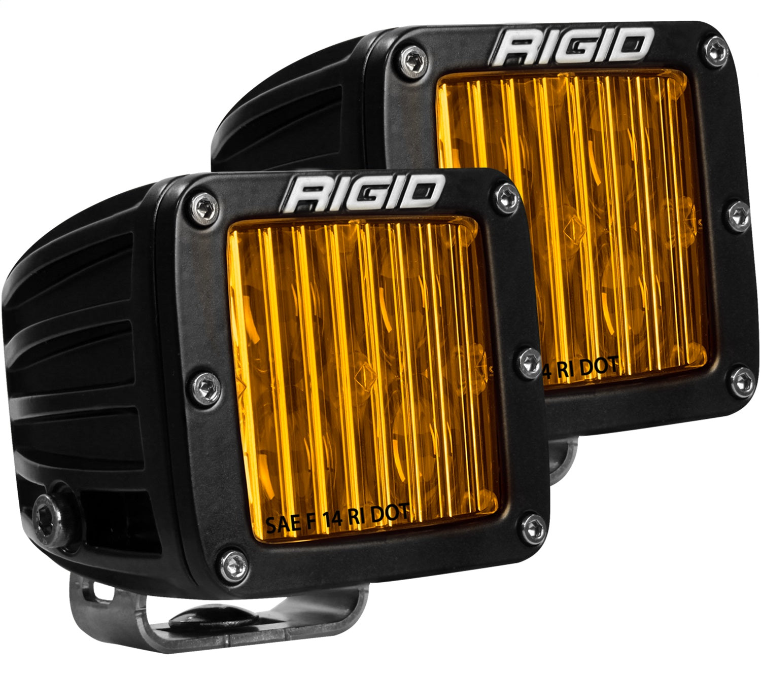 RIGID Industries 504814 D-SERIES PRO DOT/SAE J583 FOG LIGHT SELECTIVE YELLOW SURFACE MOUNT PAIR RIGID Industries 504814