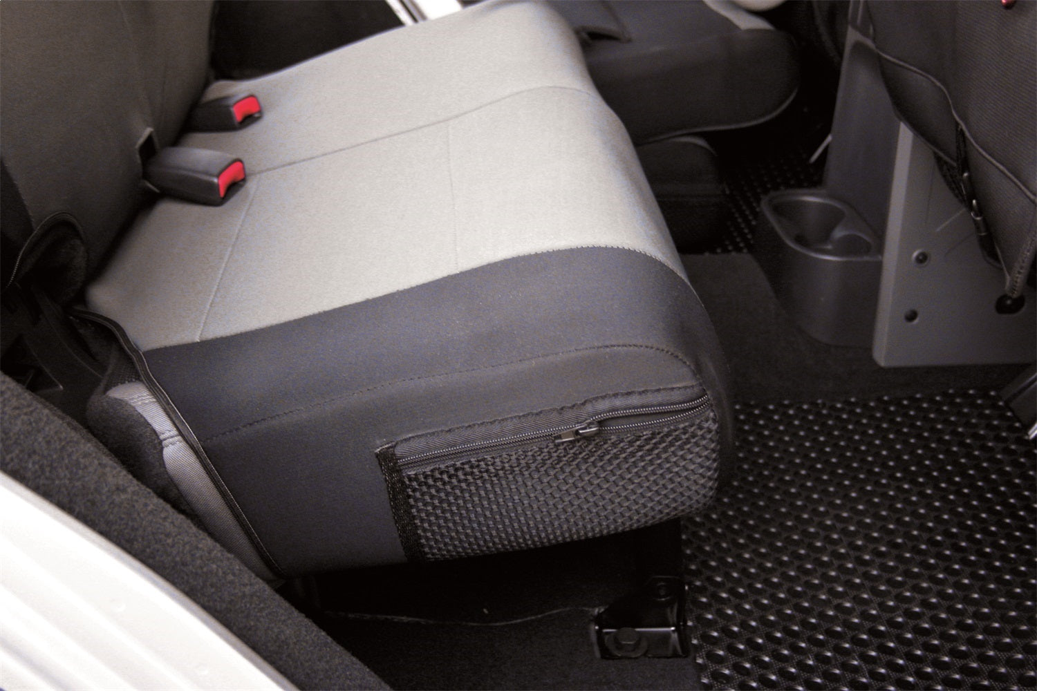Rampage 5057721 Custom Fit Polycanvas Seat Cover; Black/Gray; Front; Rampage 5057721