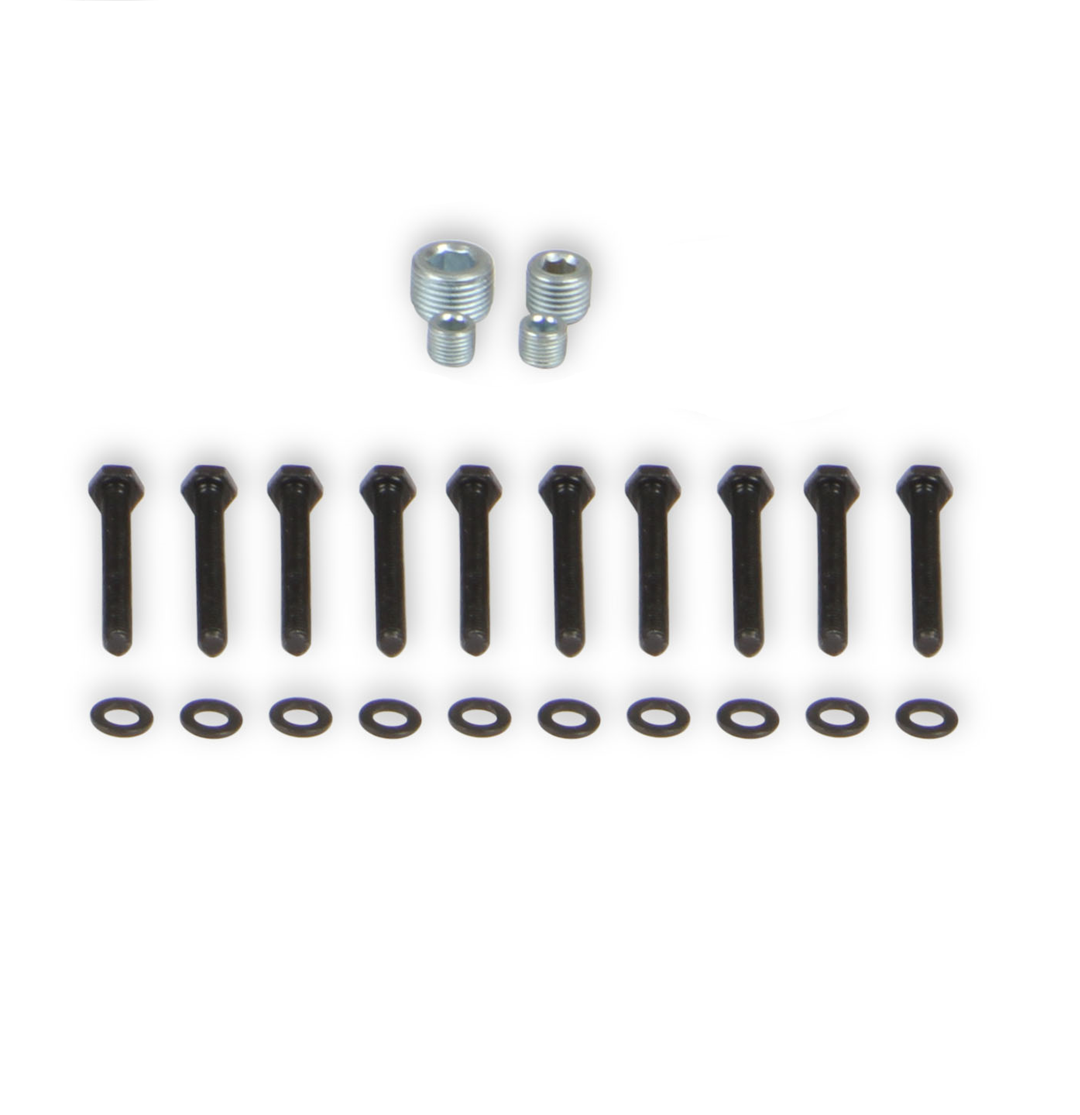 Holley 508-42 Intake Manifold Bolts; For Use w/PN[300-294BK/300-295BK]; Black; Holley 508-42