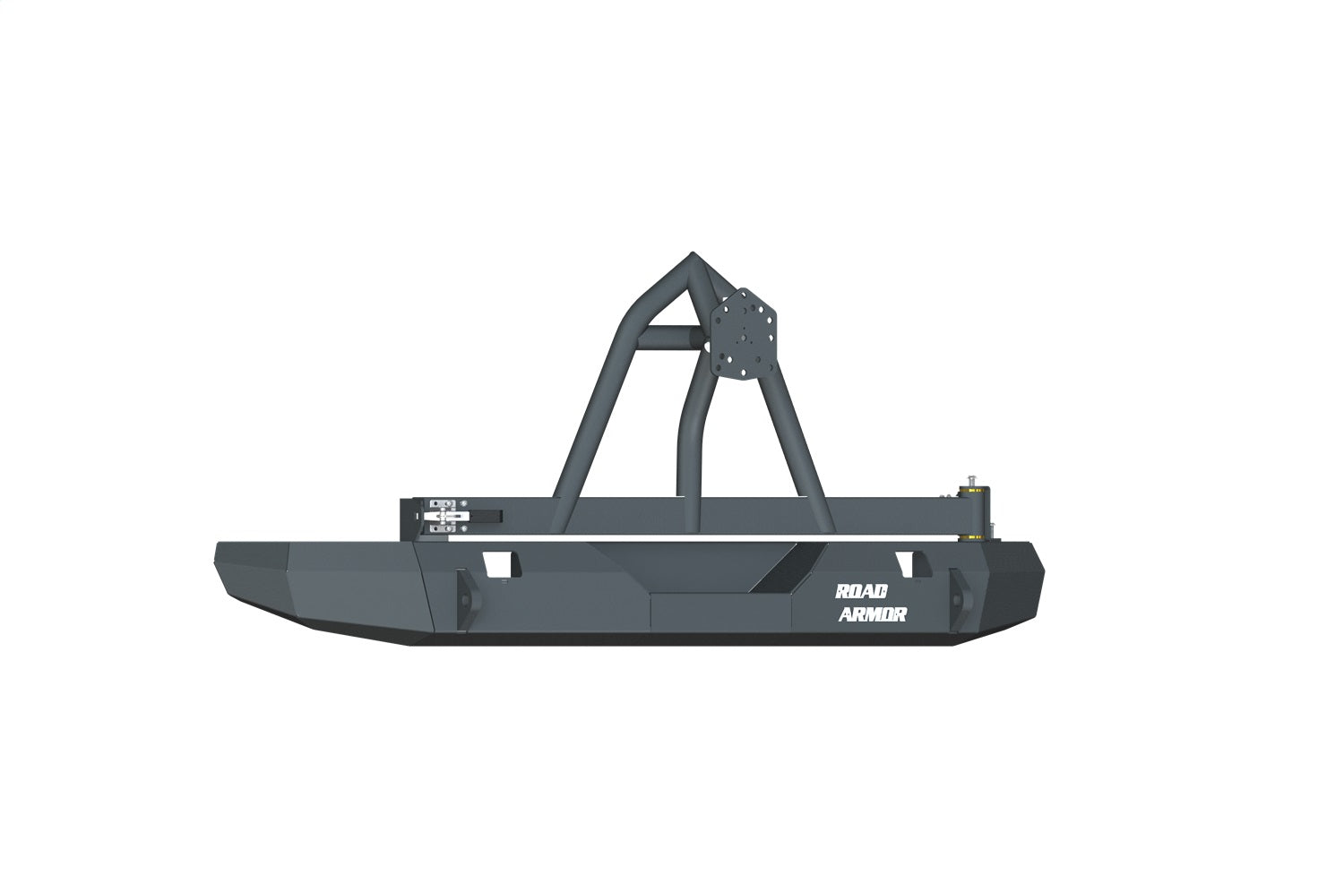 Road Armor 508R0B-TC Stealth Non-Winch Rear Bumper; w/Tire Carrier; Steel; Satin Black; Road Armor 508R0B-TC