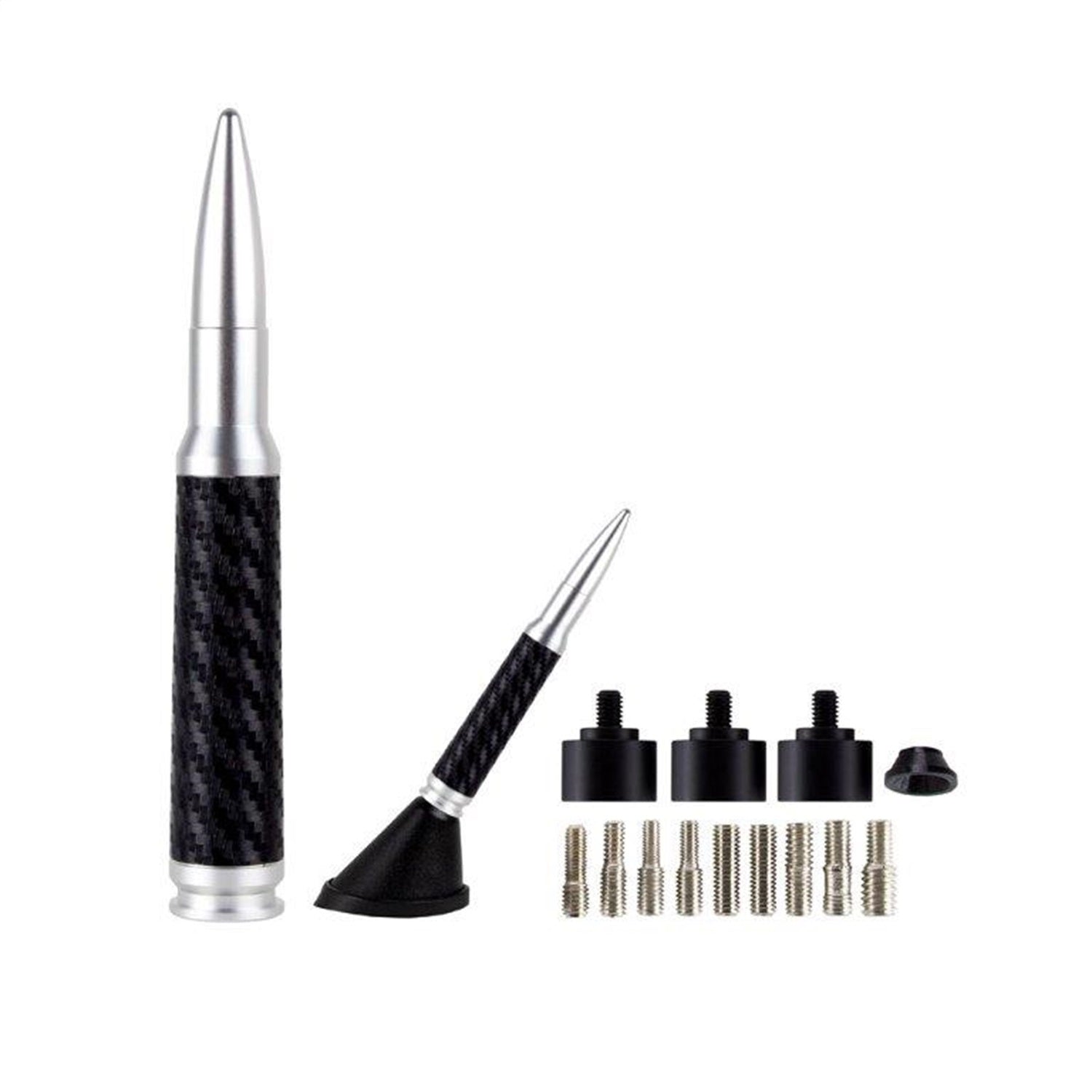 Metra Electronics 50CF Replica Antenna; .50 Cal; Billet w/Carbon Fiber Wrap; Metra Electronics 50CF