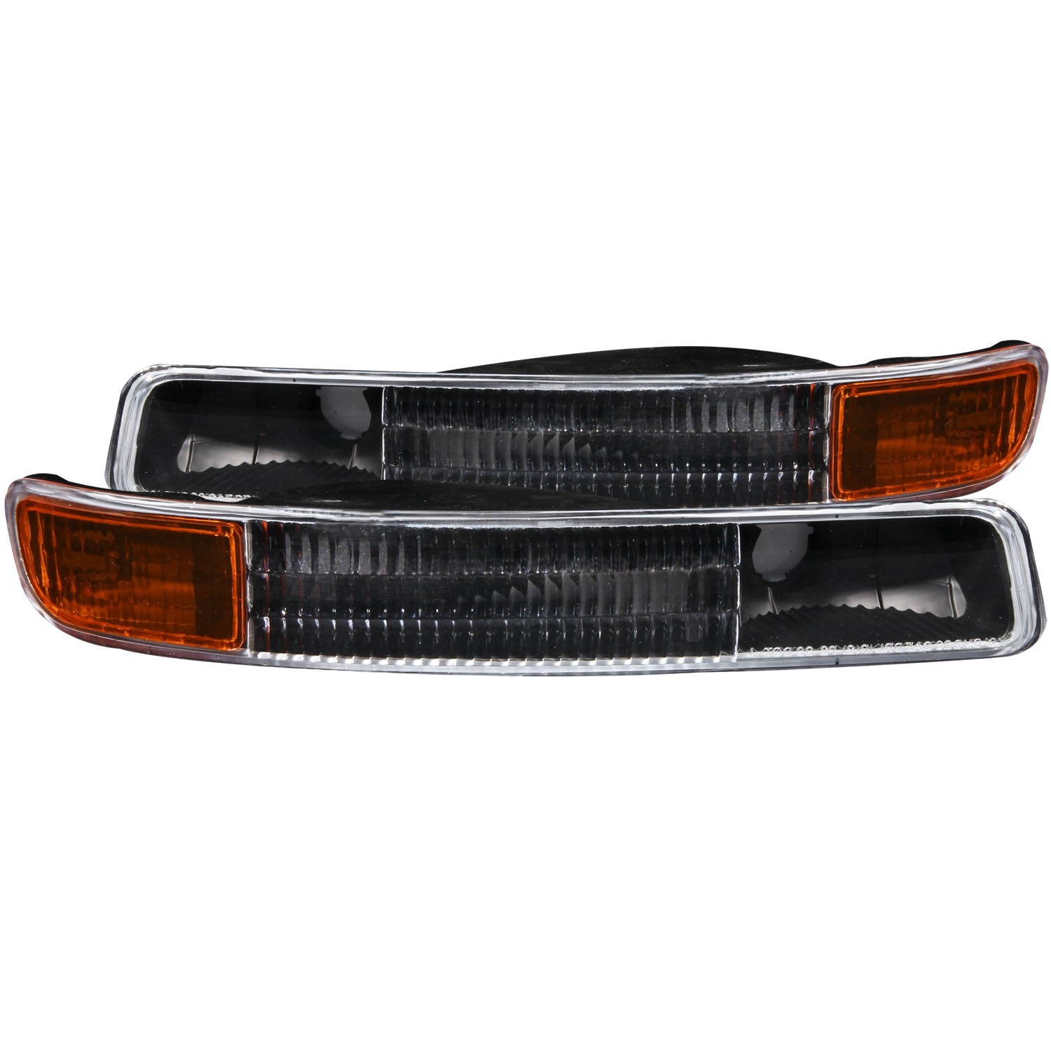 ANZO USA 511005 Euro Parking Lights; Clear Lens; Black Housing; Amber Reflector; Pair; ANZO USA 511005