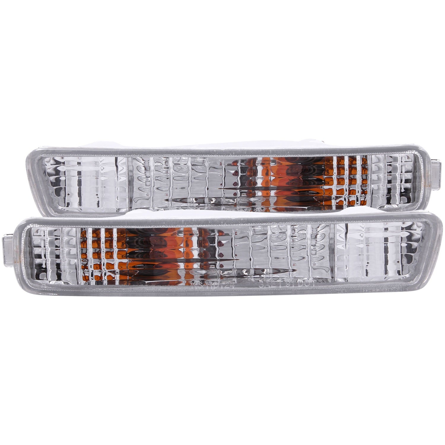 ANZO USA 511008 Euro Parking Lights; Clear Lens; Chrome Housing; Pair; ANZO USA 511008