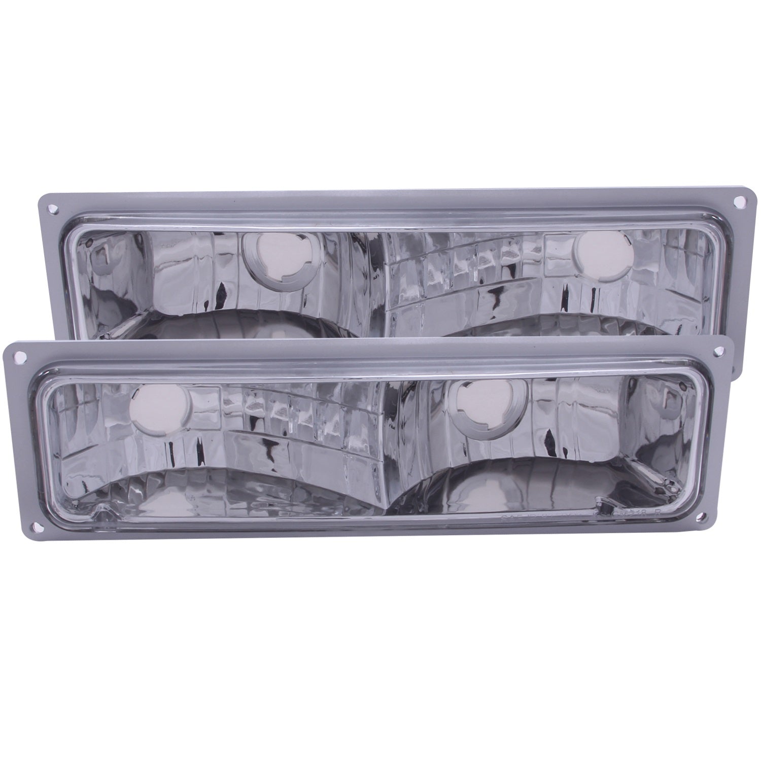 ANZO USA 511032 Parking Light Assembly; Euro; Clear Lens; Chrome Housing; Pair; ANZO USA 511032