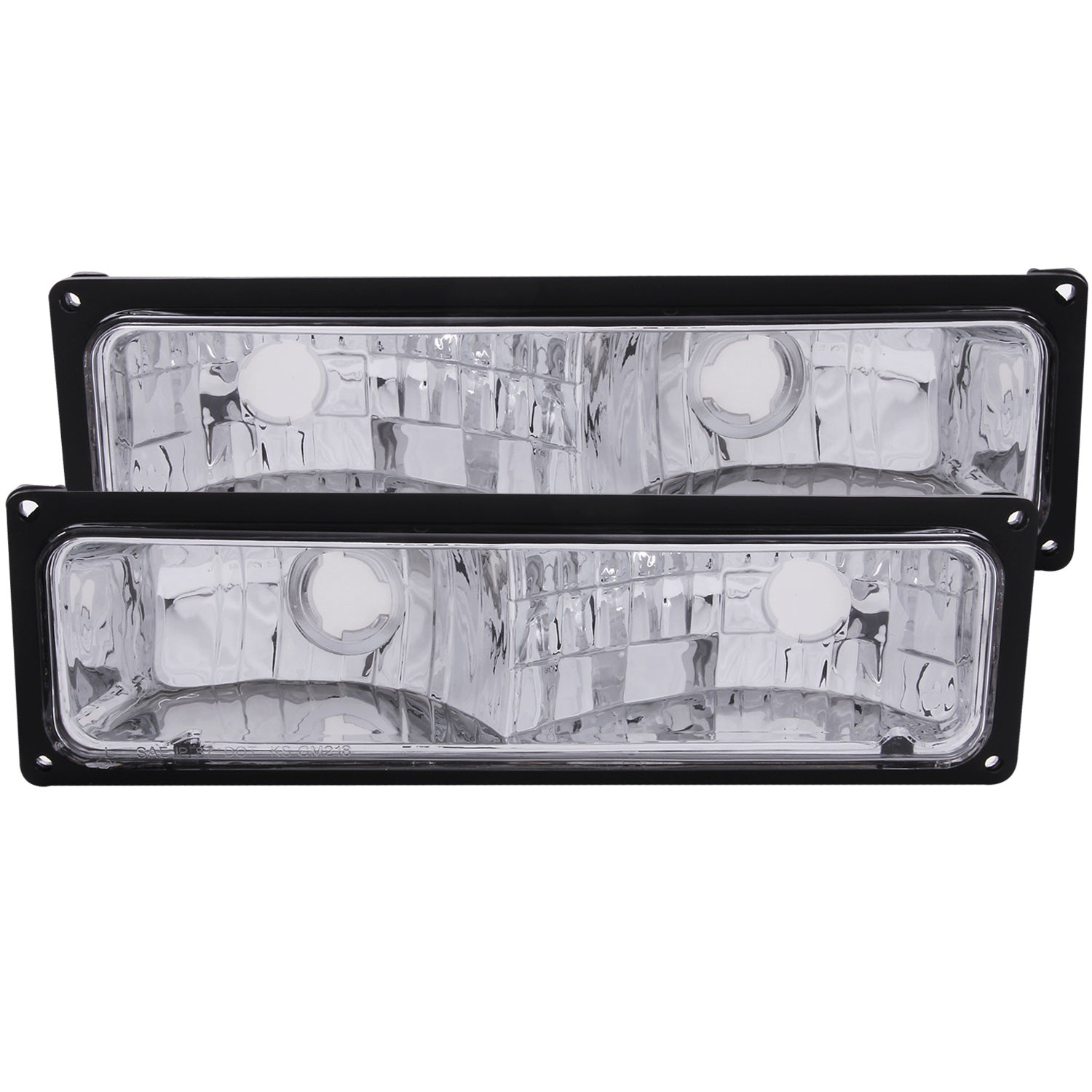 ANZO USA 511033 Parking Light Assembly; Euro; Black Housing; Pair; ANZO USA 511033