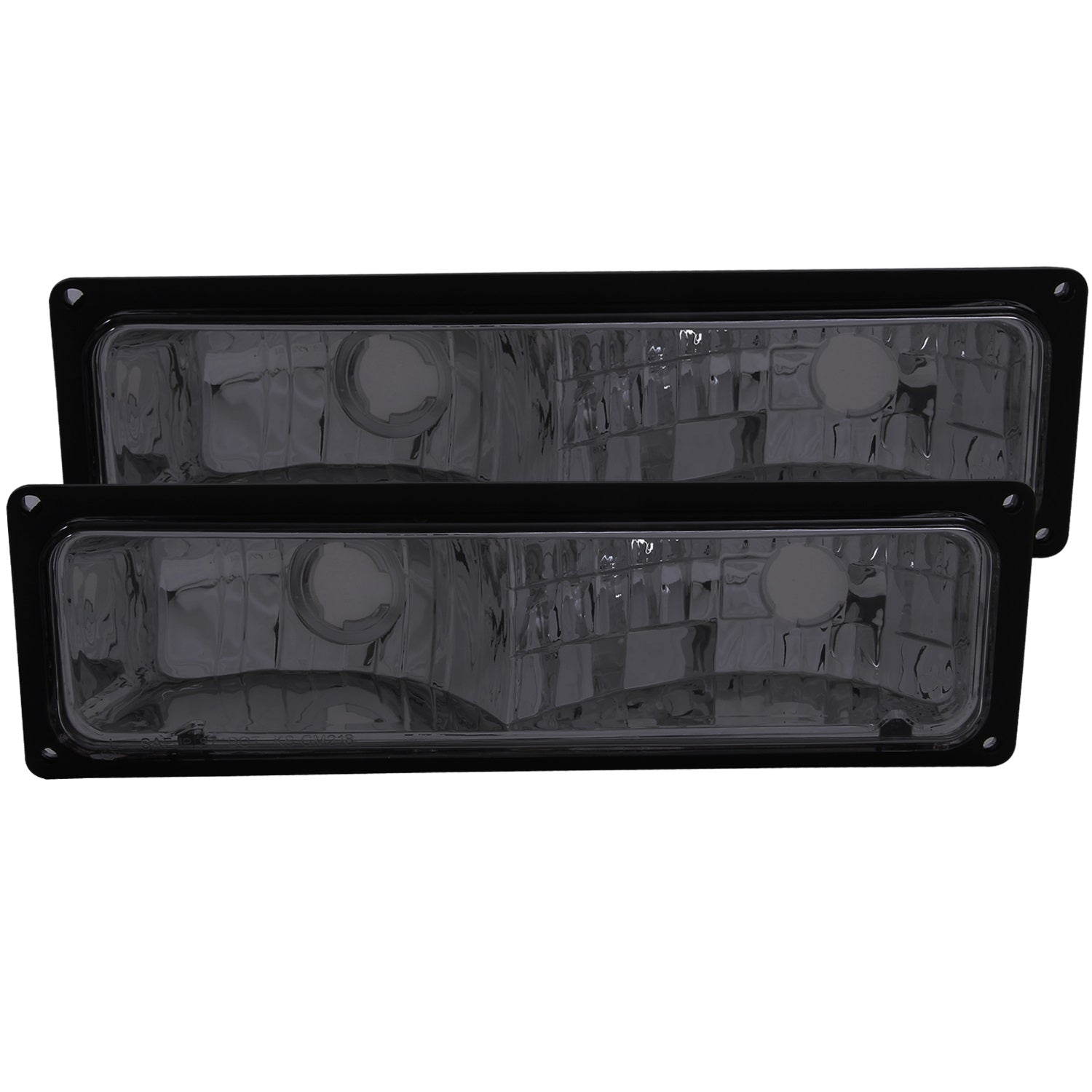 ANZO USA 511034 Parking Light Assembly; Euro; Smoke Lens; Black Housing; Pair; ANZO USA 511034