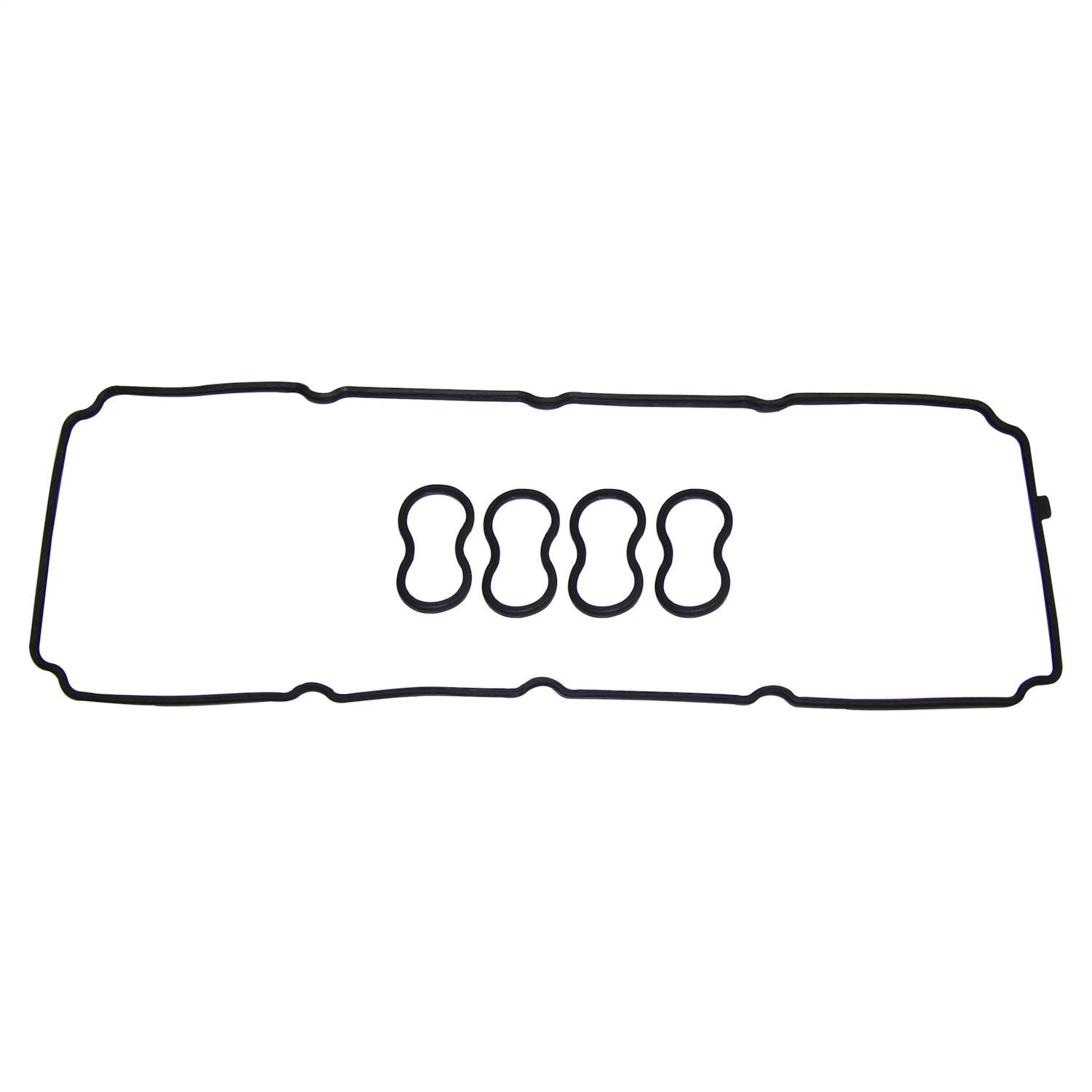 Crown Automotive Jeep Replacement 5114179AB Valve Cover Gasket Set; Incl. 1 Valve Cover Gasket/4 Well Gaskets; Crown Automotive Jeep Replacement 5114179AB