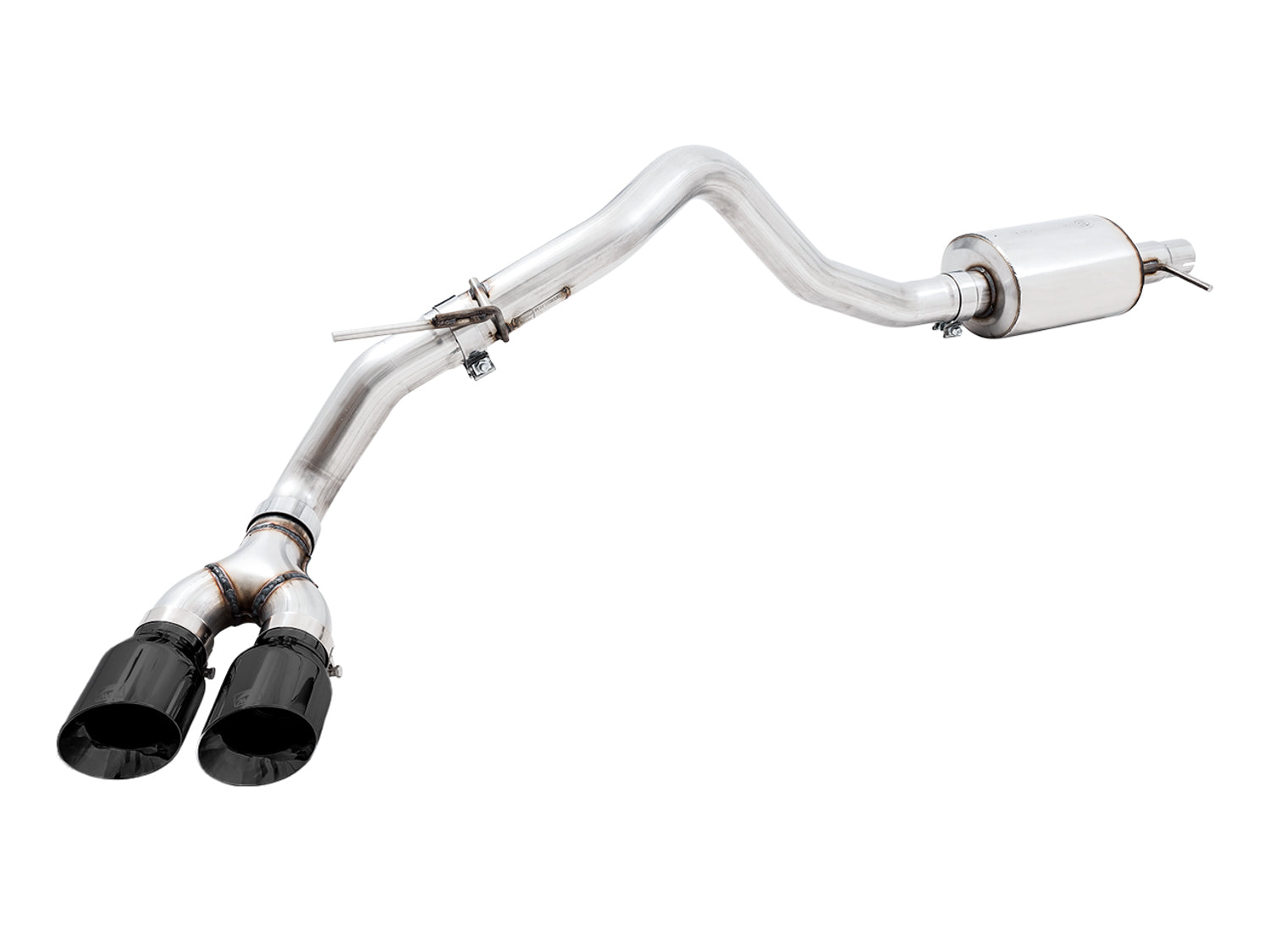 AWE Tuning 3015-23064 AWE 0FG Exhaust w/ BashGuard for Ford Ranger - Dual Diamond Black Tips AWE Tuning 3015-23064
