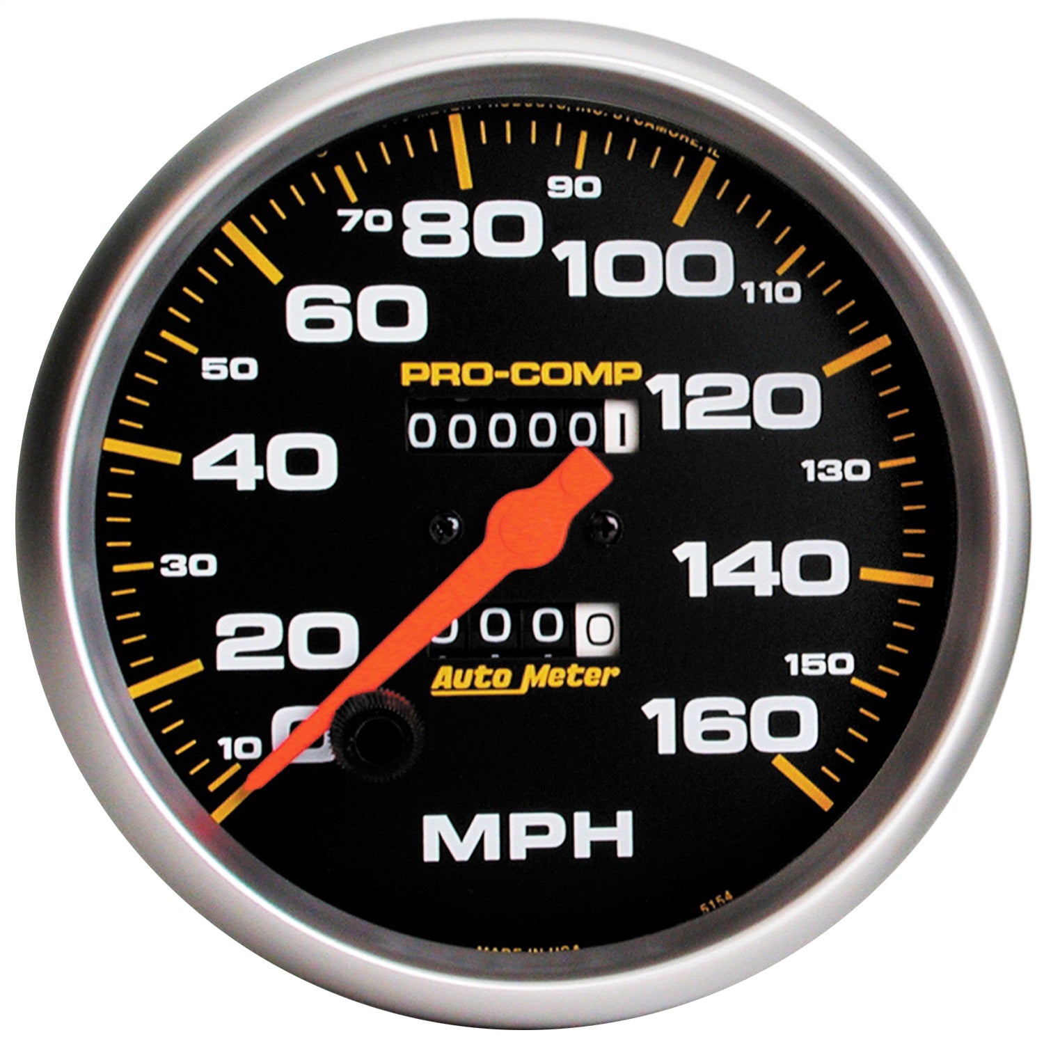 AutoMeter 5154 GAUGE; SPEEDOMETER; 5in.; 160MPH; MECHANICAL; PRO-COMP AutoMeter 5154