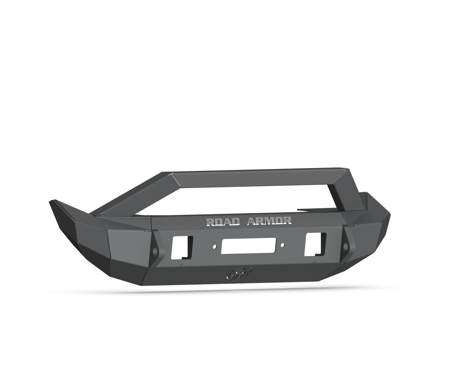 Road Armor 5182F3B Stealth Winch Front Bumper; Mid Width; Sheetmetal Bar Guard; Steel; Satin Black; Road Armor 5182F3B