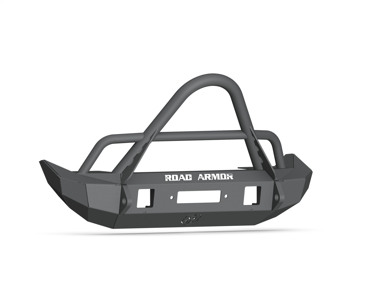 Road Armor 5182F5B Stealth Winch Front Bumper; Mid Width; Stinger Guard; Steel; Satin Black; Road Armor 5182F5B