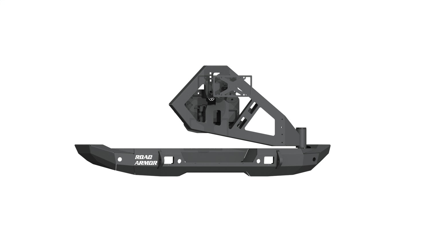 Road Armor 5183R1B-TC Stealth Rear Bumper; Full Width; w/Tire Carrier Assembly; Steel; Texture Black; Road Armor 5183R1B-TC