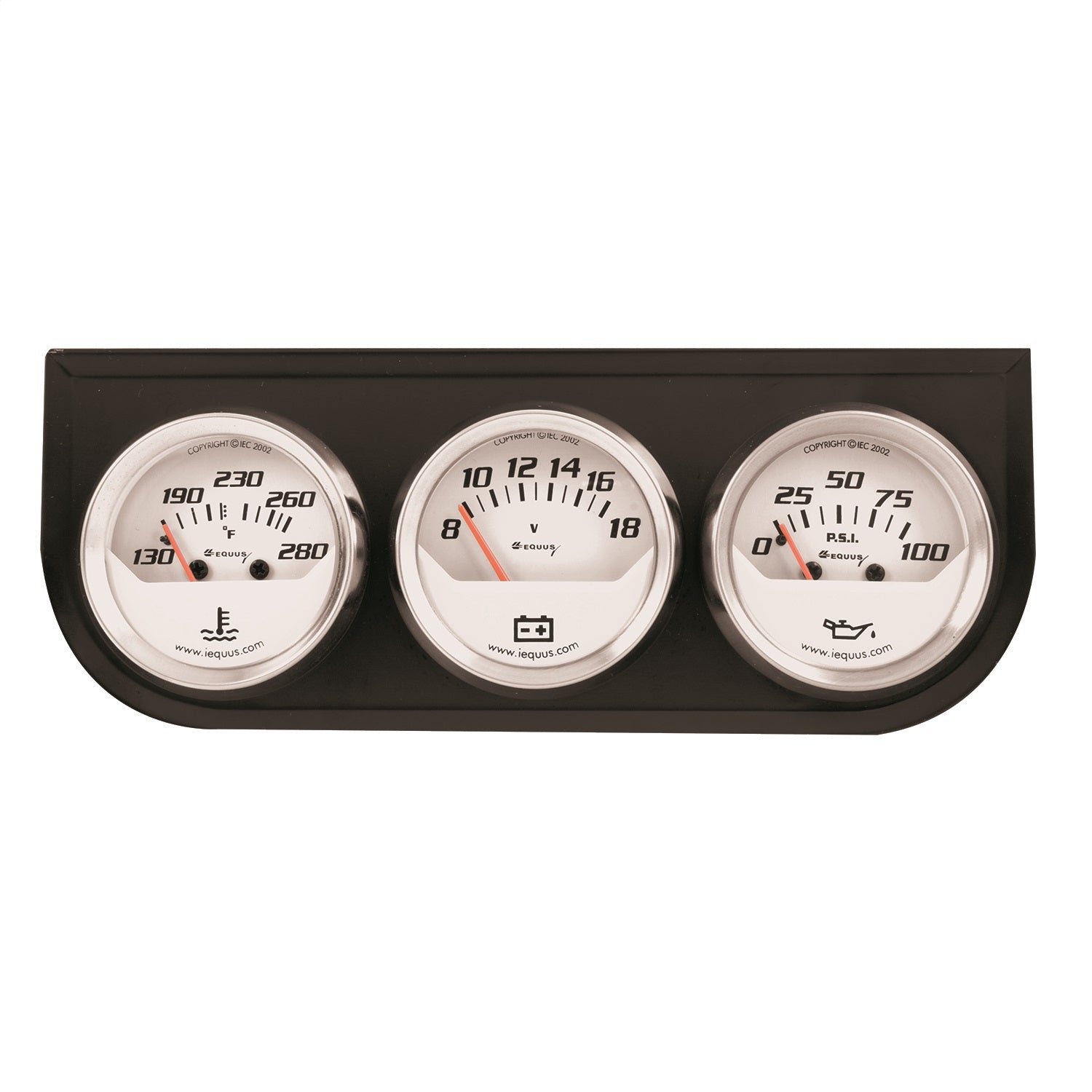 Equus E5200 GA CONSOLE; WT/VOLT/OP; 2in.; 90deg. SWEEP M; 280deg.F/18V/100PSI; WT DIAL BK PN Equus E5200