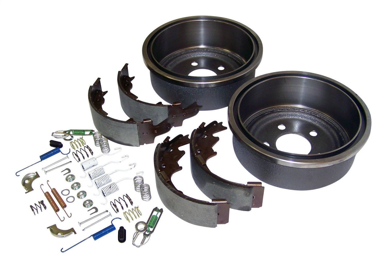 Crown Automotive Jeep Replacement 52005350KL Drum Brake Service Kit; Rear; Incl. Drums/Shoe Set/Hardware; Crown Automotive Jeep Replacement 52005350KL