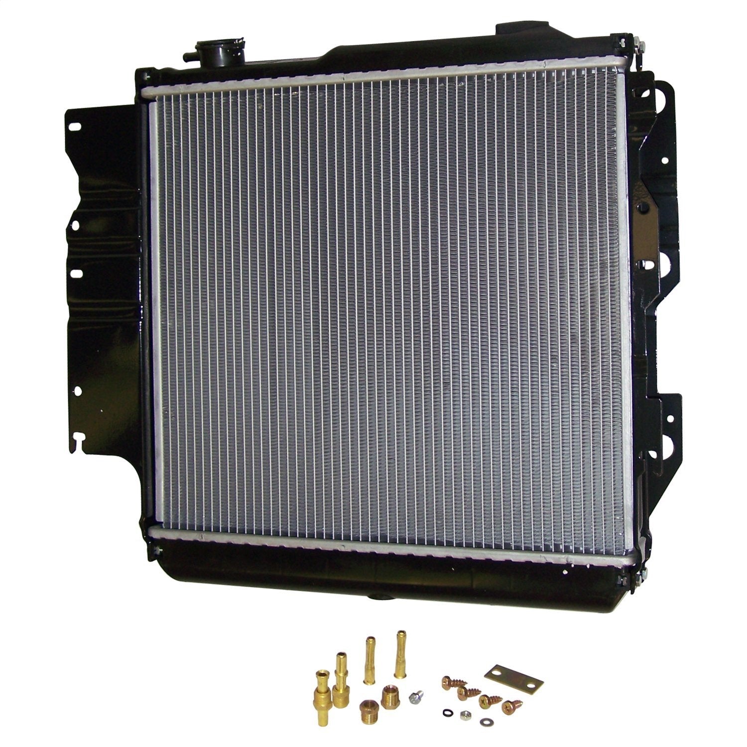 Crown Automotive Jeep Replacement 52080183 Radiator; 18 1/2 in. x 22 in. Core; 2 Row; Left Hand Drive; Crown Automotive Jeep Replacement 52080183