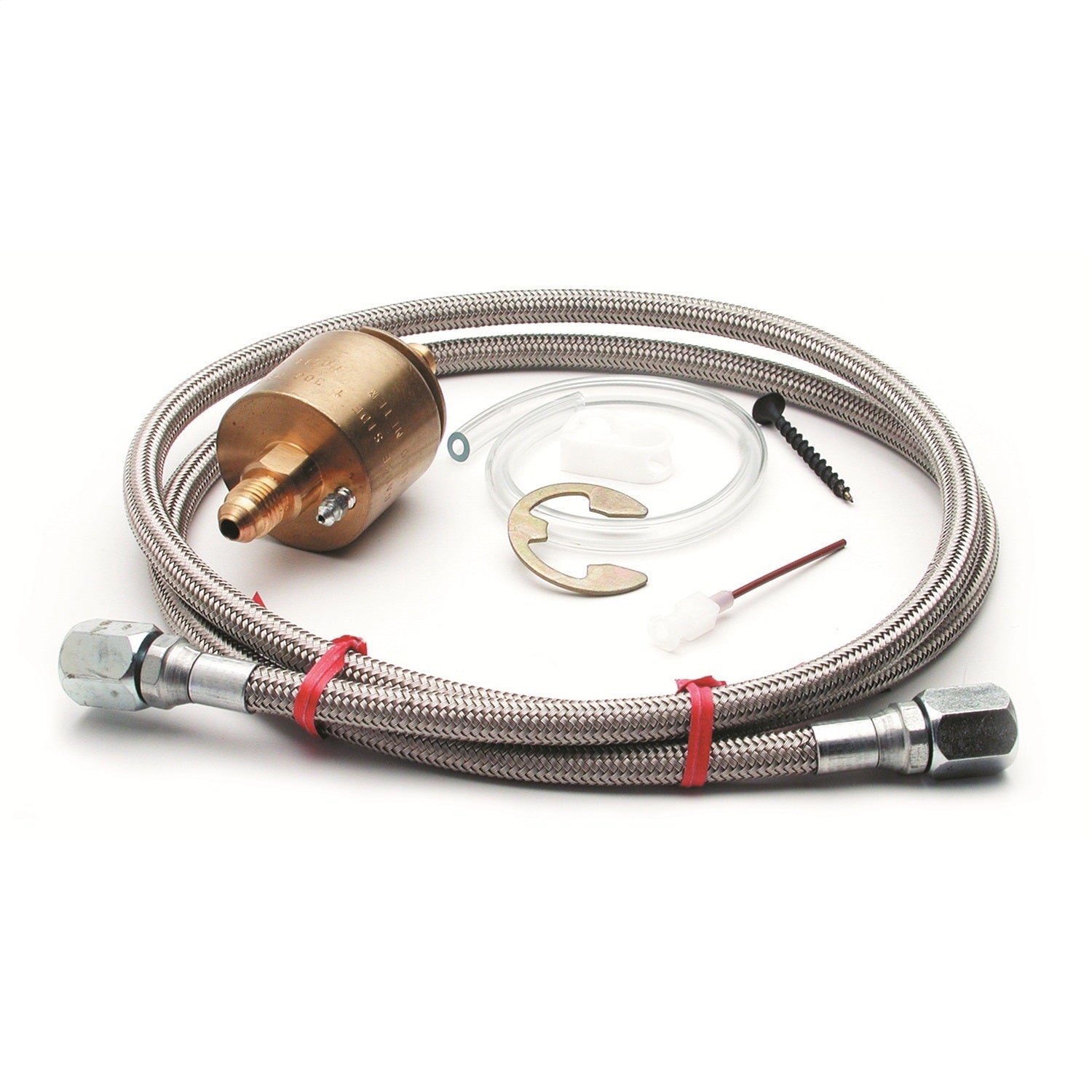 AutoMeter 5282 FUELP ISOLATOR KIT; FOR 100PSI GA; BRASS; INCL. 4FT. #4 BRAIDED STAINLESS LINE AutoMeter 5282