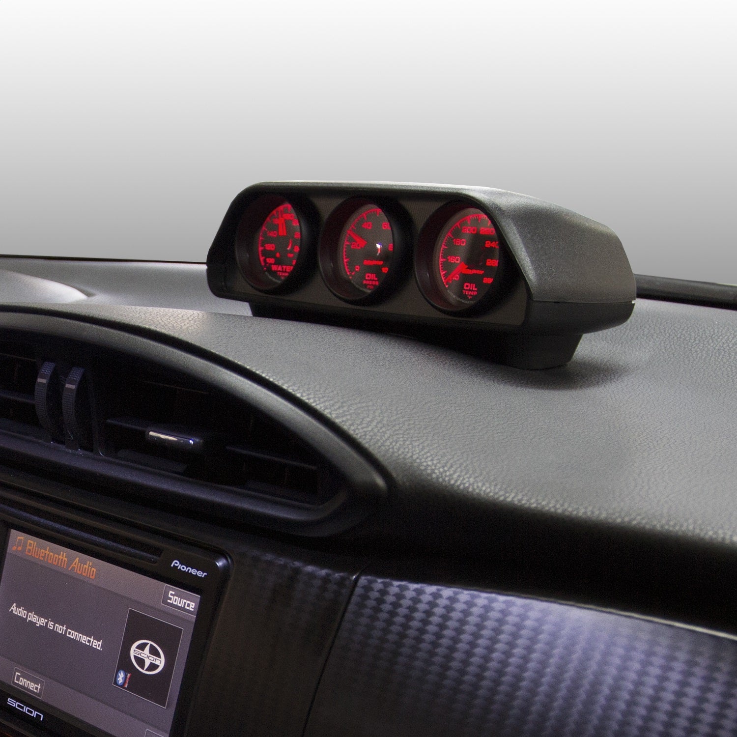 AutoMeter 5285 GAUGE MOUNT; DIRECT FIT DASH TOP; TRIPLE; 2 1/16in.; SCION FRS/SUBARU BRZ AutoMeter 5285