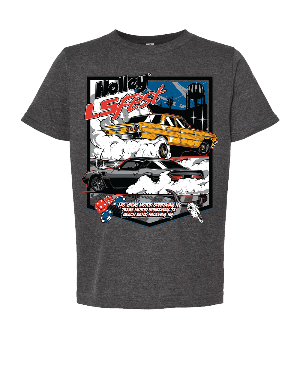 LS Burnout Youth Tee - Heather Charcoal