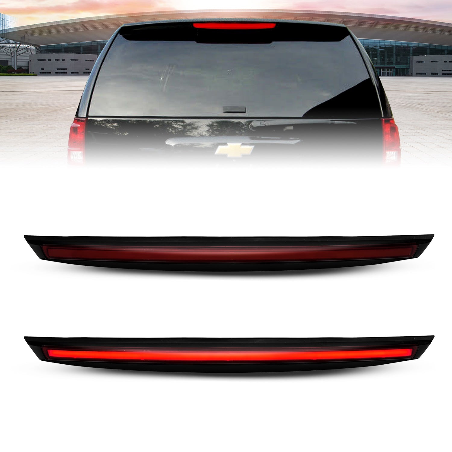 ANZO USA 531109 Third Brake Light Assembly; LED; Smoke Lens; Black Housing; w/Spoiler; ANZO USA 531109