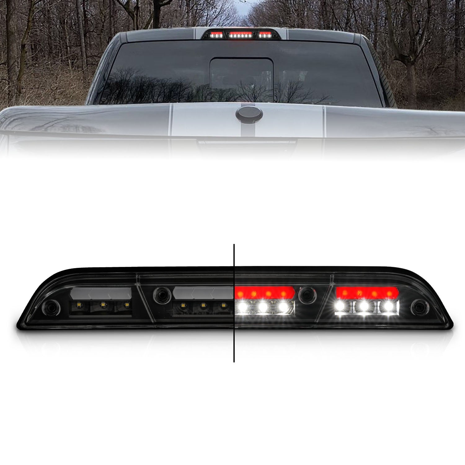 ANZO USA 531112 Third Brake Light Assembly; LED; Smoke Lens; Black Housing; ANZO USA 531112