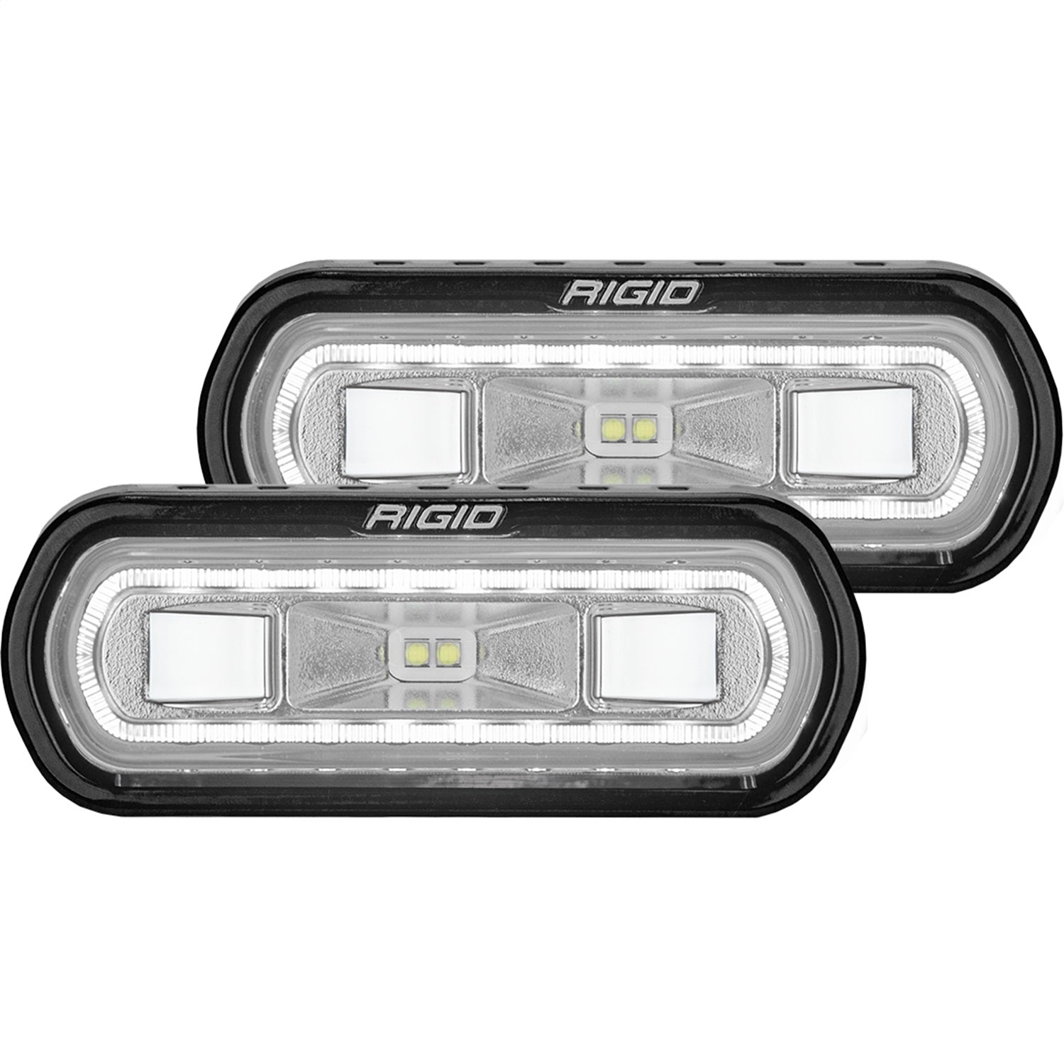 RIGID Industries 53120 SR-L SERIES OFF-ROAD SPREADER POD 3 WIRE SURFACE MOUNT WITH WHITE HALO PAIR RIGID Industries 53120