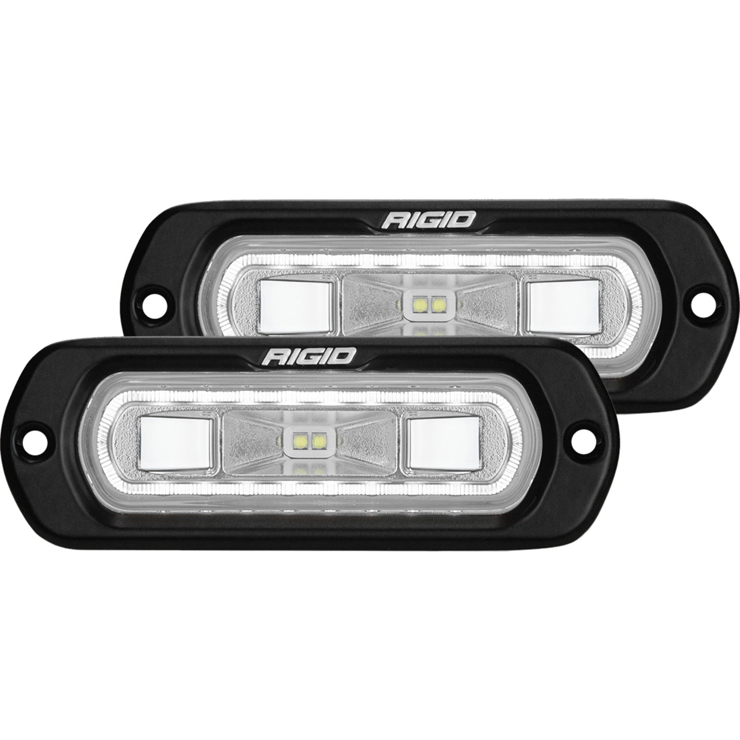 RIGID Industries 53220 SR-L SERIES OFF-ROAD SPREADER LED LIGHT POD 3 WIRE FLUSH MOUNT WITH WHITE HALO RIGID Industries 53220