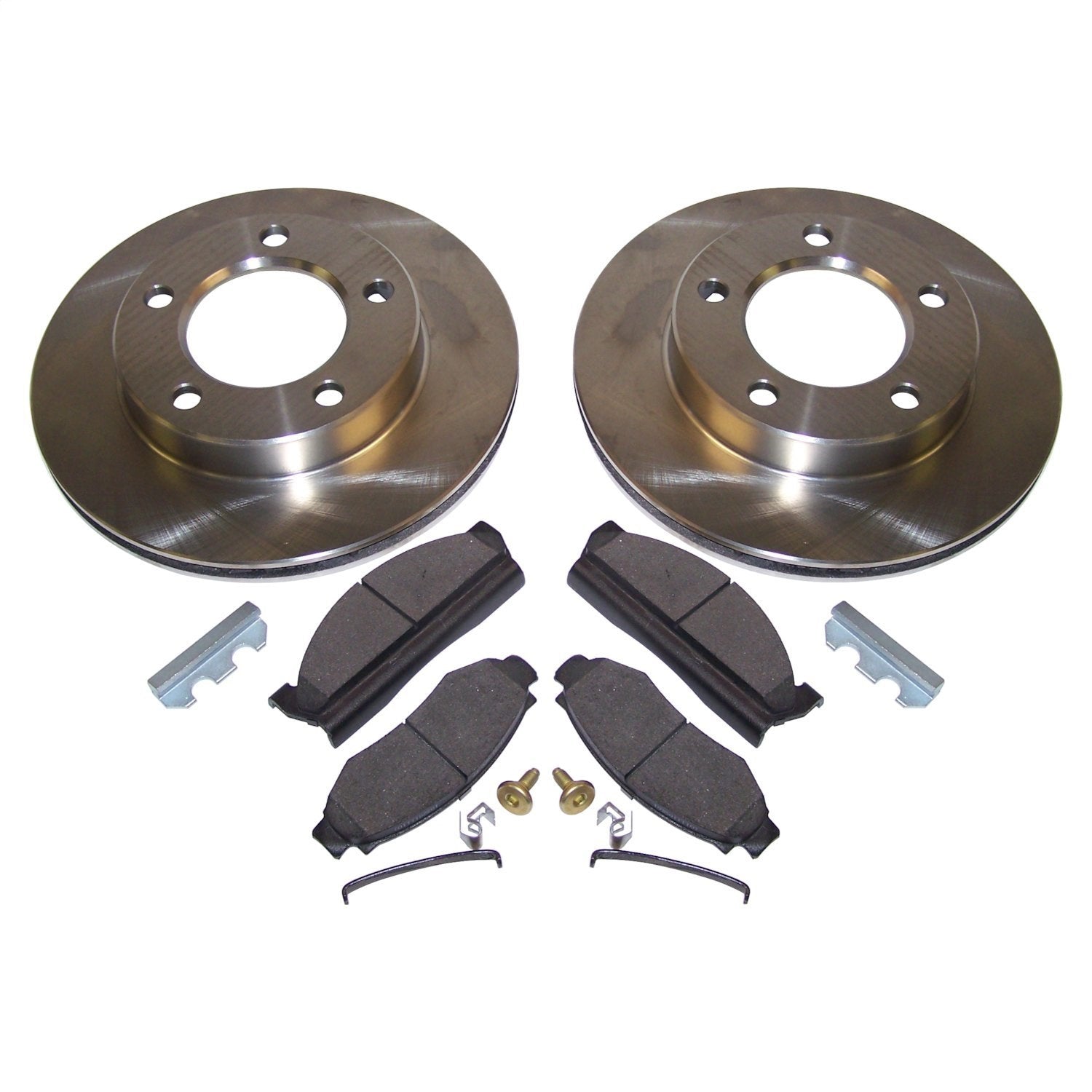 Crown Automotive Jeep Replacement 5358568RK Disc Brake Service Kit; Front; w/6-Bolt Flange Mounting; w/2-Bolt Caliper Plate; Crown Automotive Jeep Replacement 5358568RK