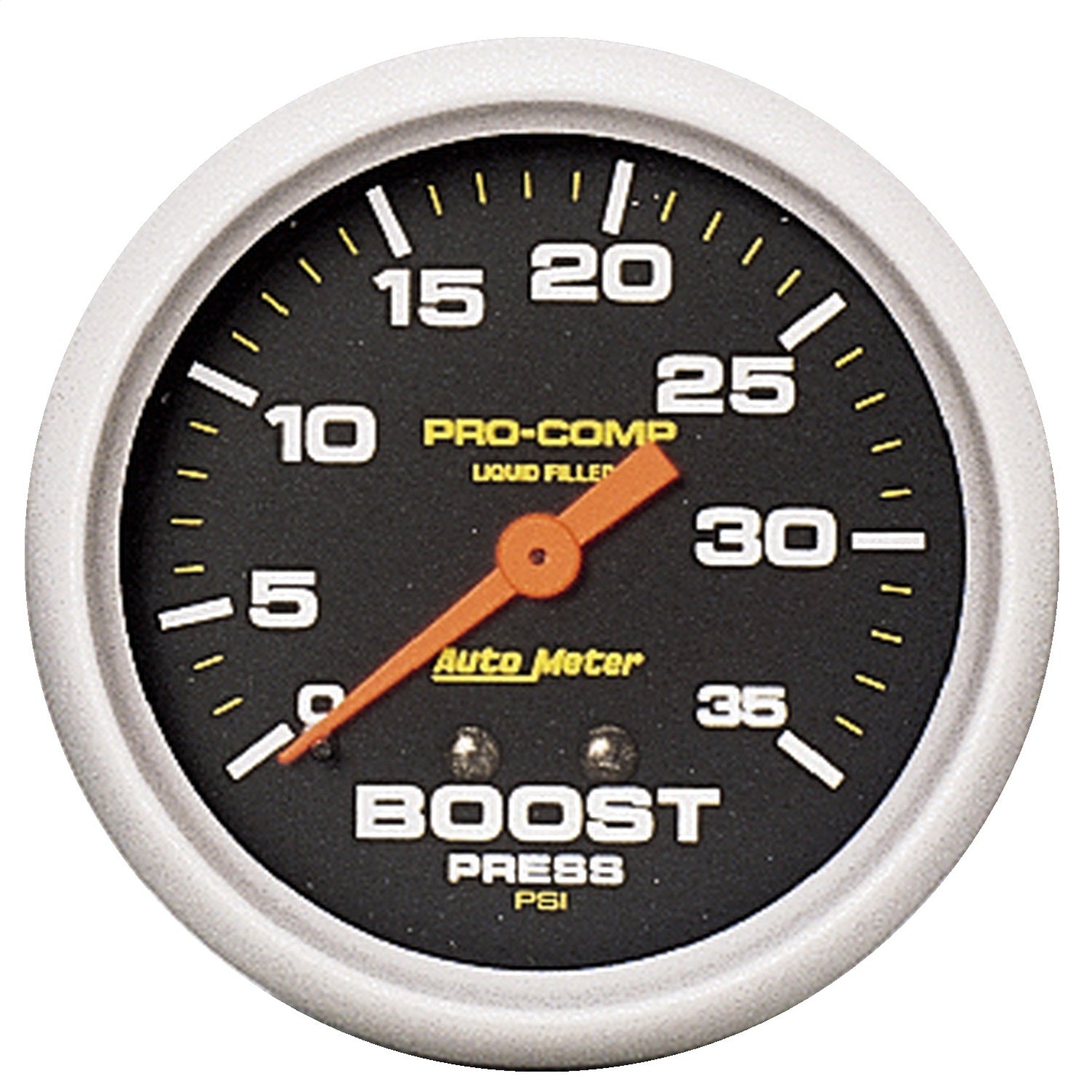 AutoMeter 5404 GAUGE; BOOST PRESS; 2 5/8in.; 35PSI; LIQUID FILLED MECH; PRO-COMP AutoMeter 5404