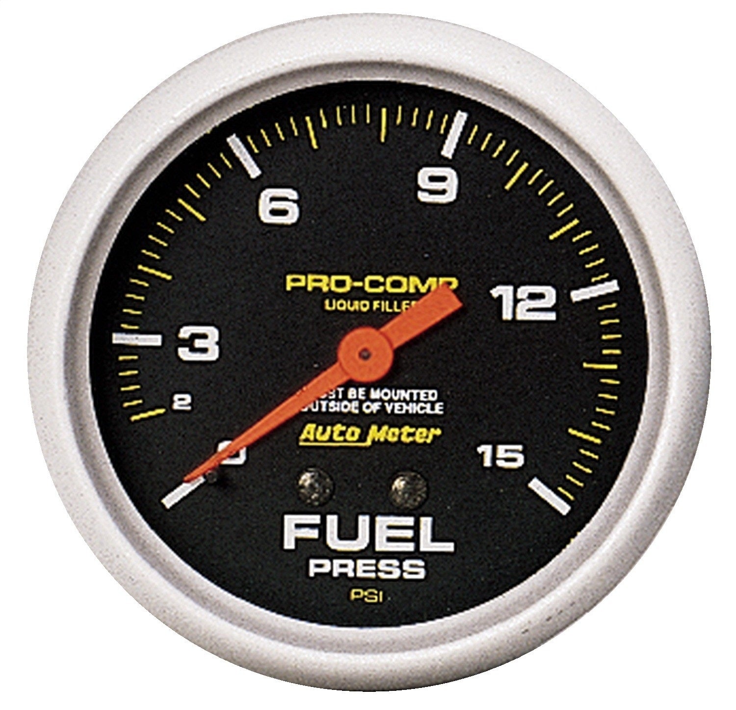 AutoMeter 5411 GAUGE; FUEL PRESS; 2 5/8in.; 15PSI; LIQUID FILLED MECH; PRO-COMP AutoMeter 5411