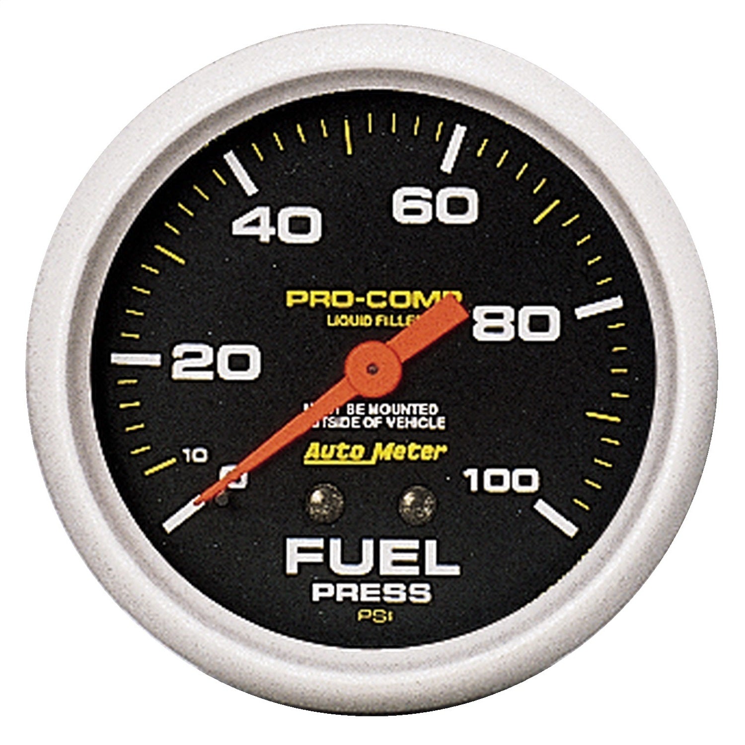 AutoMeter 5412 GAUGE; FUEL PRESS; 2 5/8in.; 100PSI; LIQUID FILLED MECH; PRO-COMP AutoMeter 5412