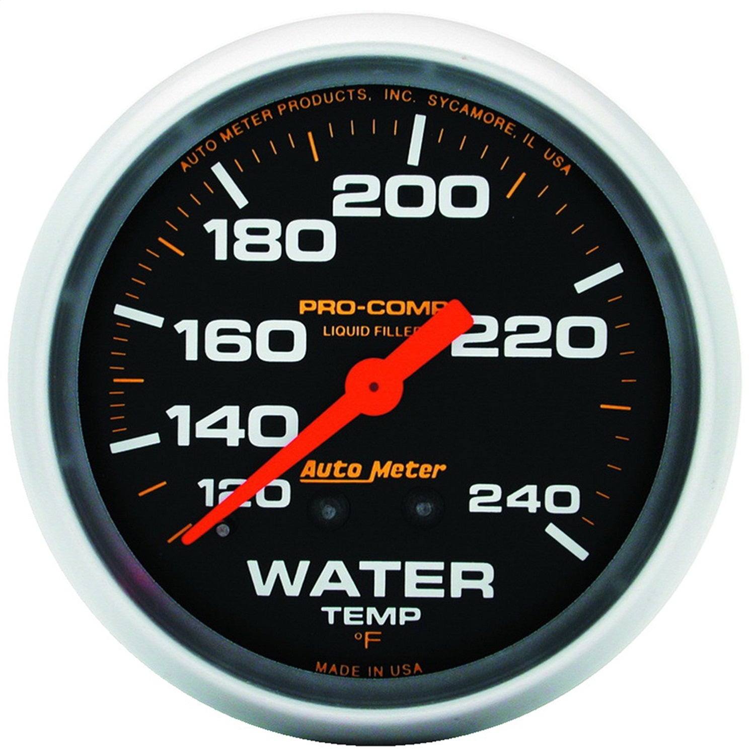 AutoMeter 5432 GAUGE; WATER TEMP; 2 5/8in.; 120-240deg.F; LIQUID FILLED MECH; PRO-COMP AutoMeter 5432