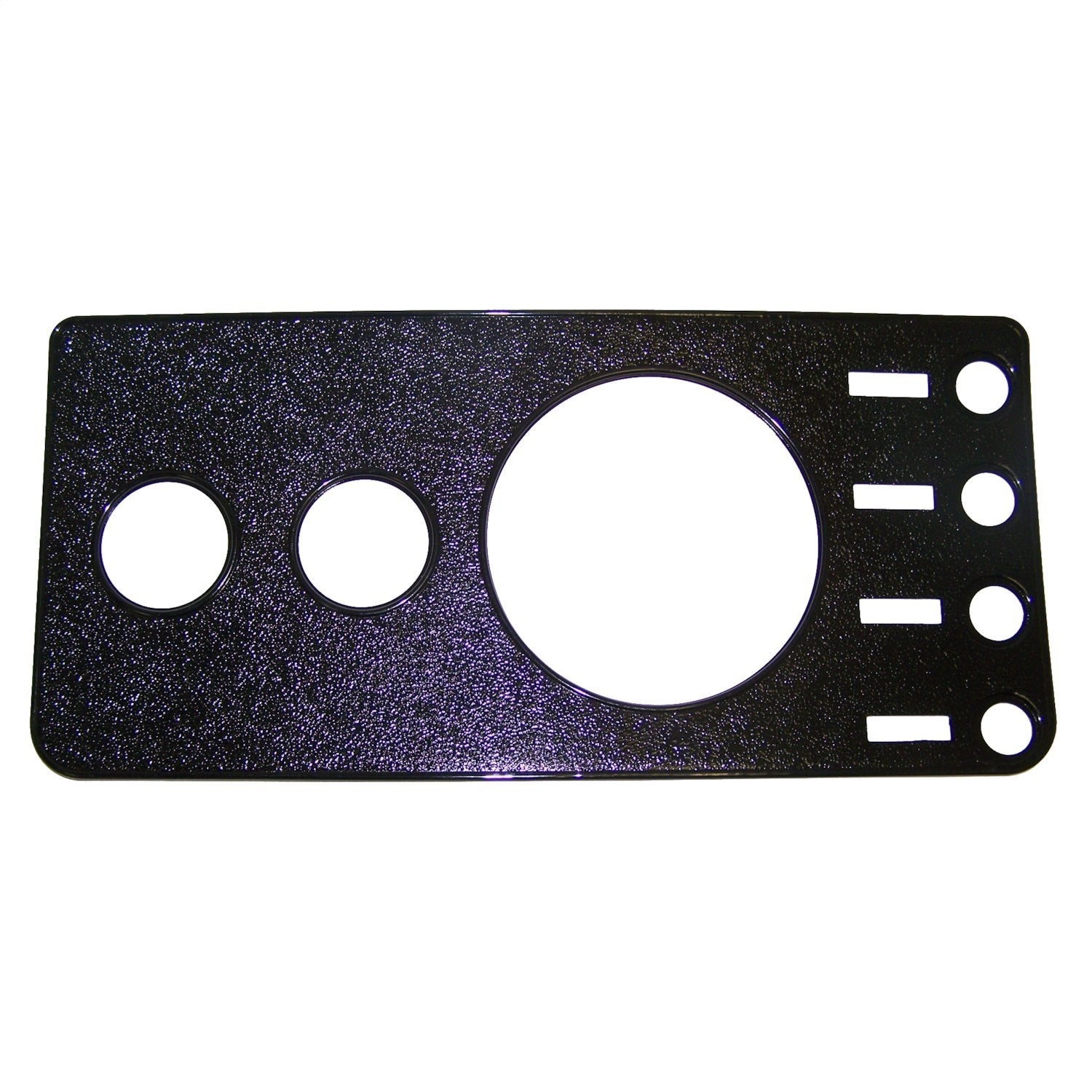 Crown Automotive Jeep Replacement 5457117NR Dash Overlay Panel; Center; Black; w/o Radio Cutout; Crown Automotive Jeep Replacement 5457117NR
