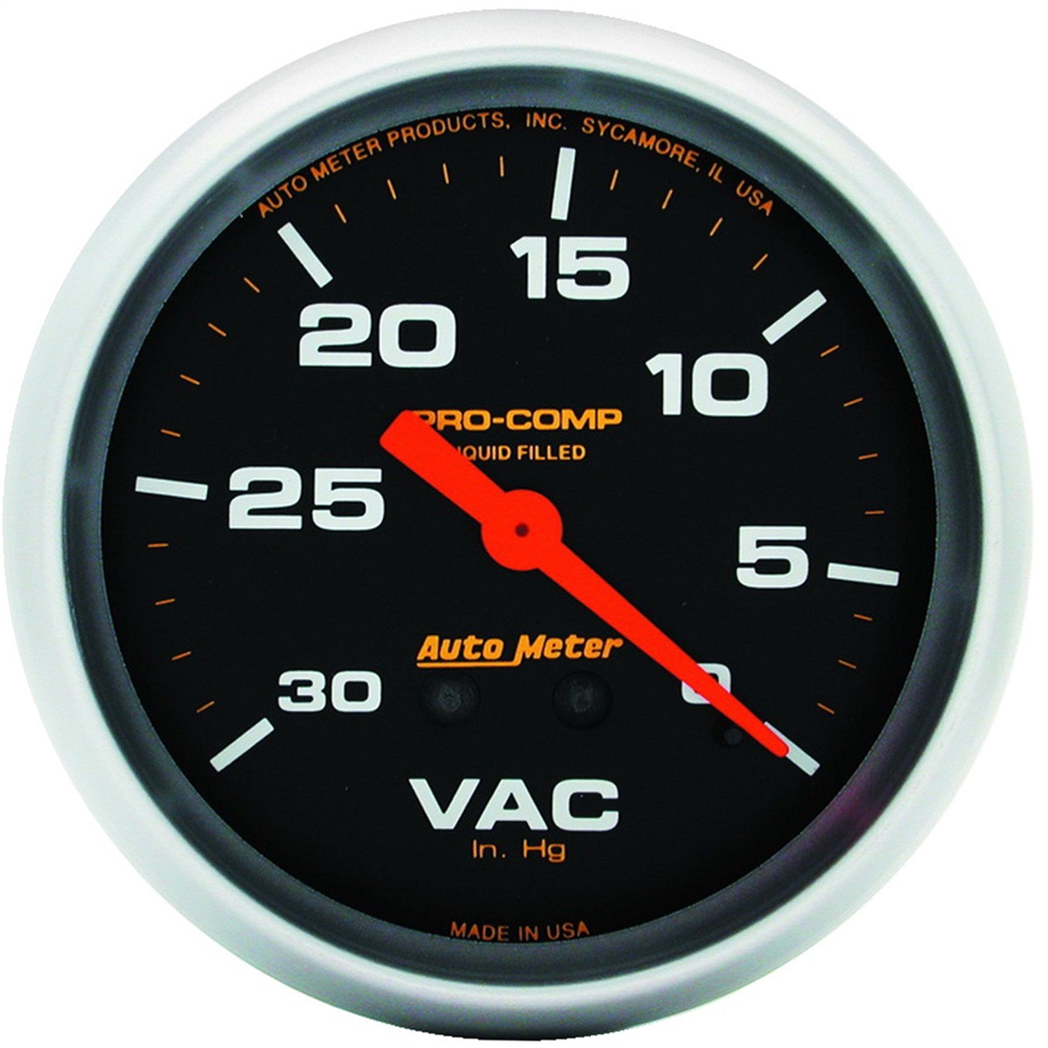 AutoMeter 5484 GAUGE; VACUUM; 2 5/8in.; 30INHG; LIQUID FILLED MECH; PRO-COMP AutoMeter 5484