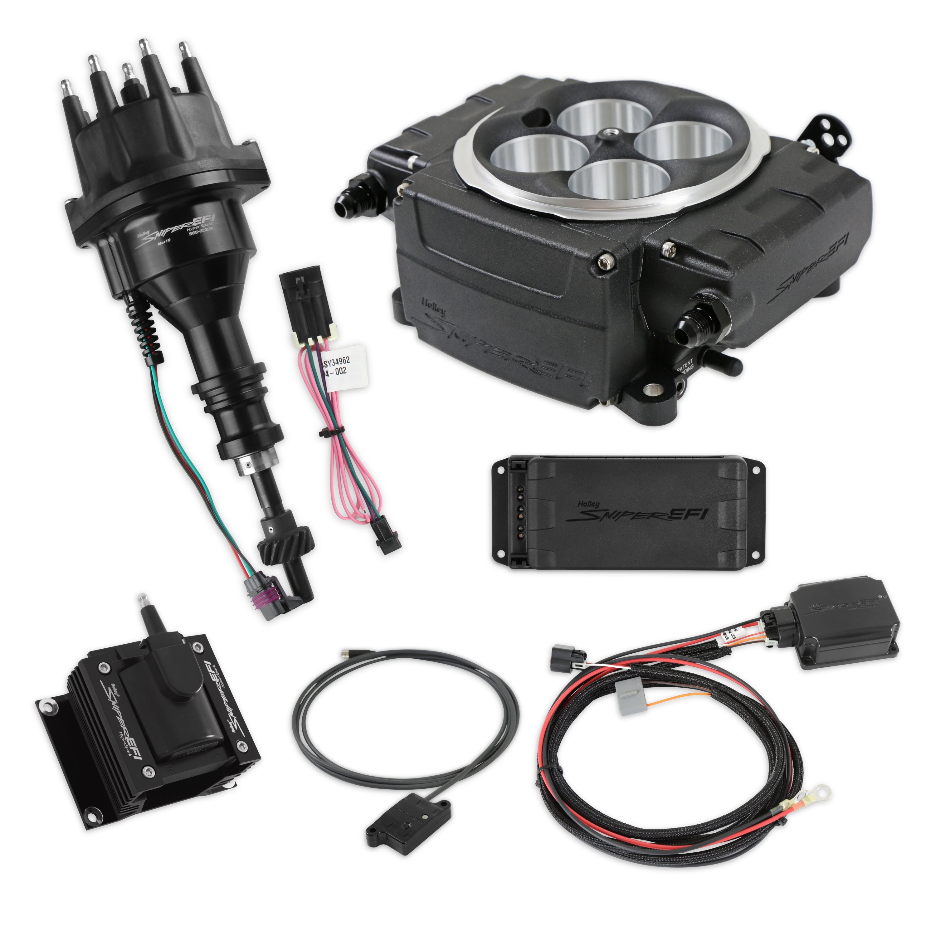Holley Sniper EFI 550-511-BPX-SBF Sniper 2 EFI Bundle with HyperSpark Ignition System Holley Sniper EFI 550-511-BPX-SBF