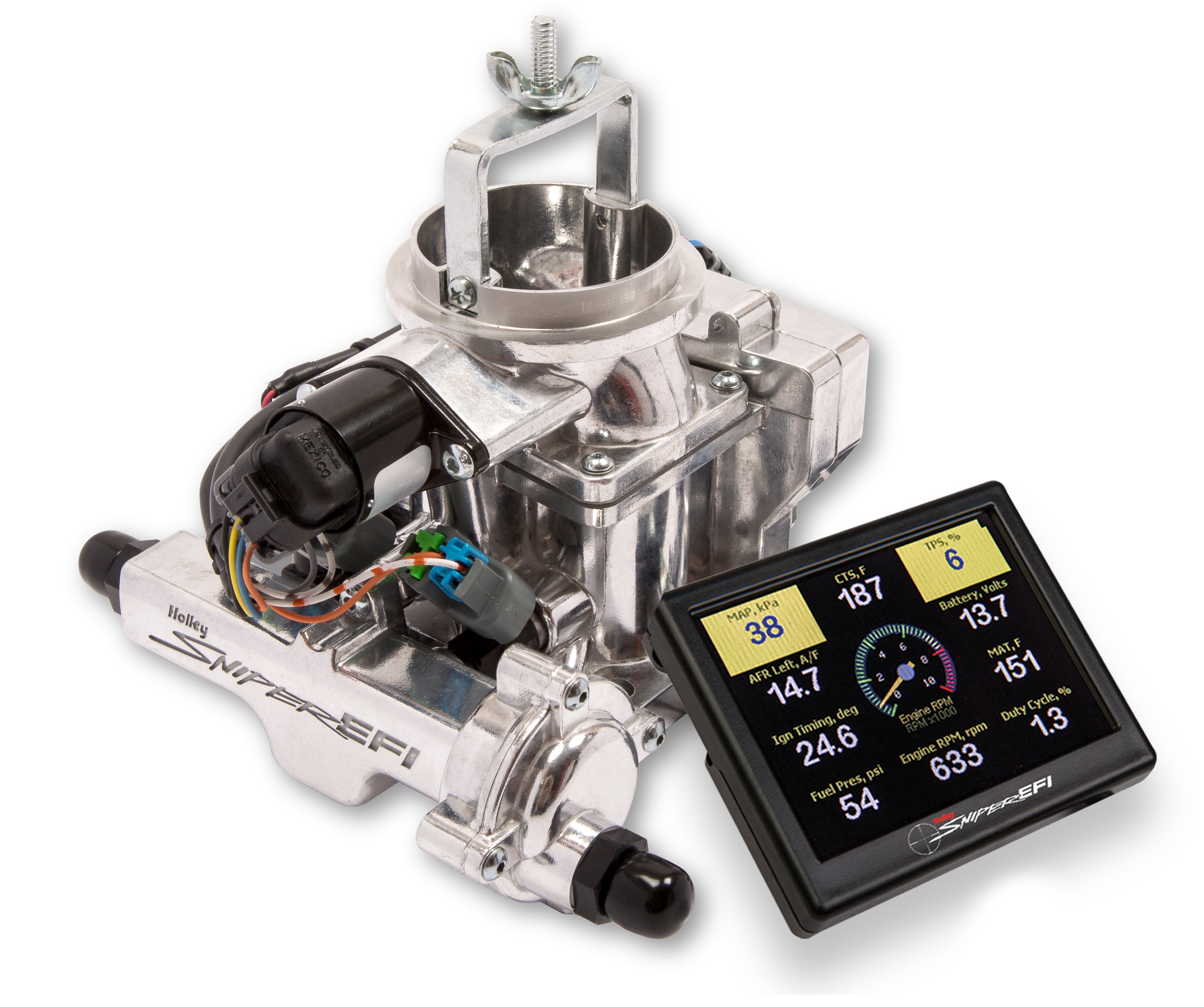 Holley Sniper EFI 550-858 Supports Up To 350 HP - 3.5 in. Handheld Monitor - No Fuel System Holley Sniper EFI 550-858