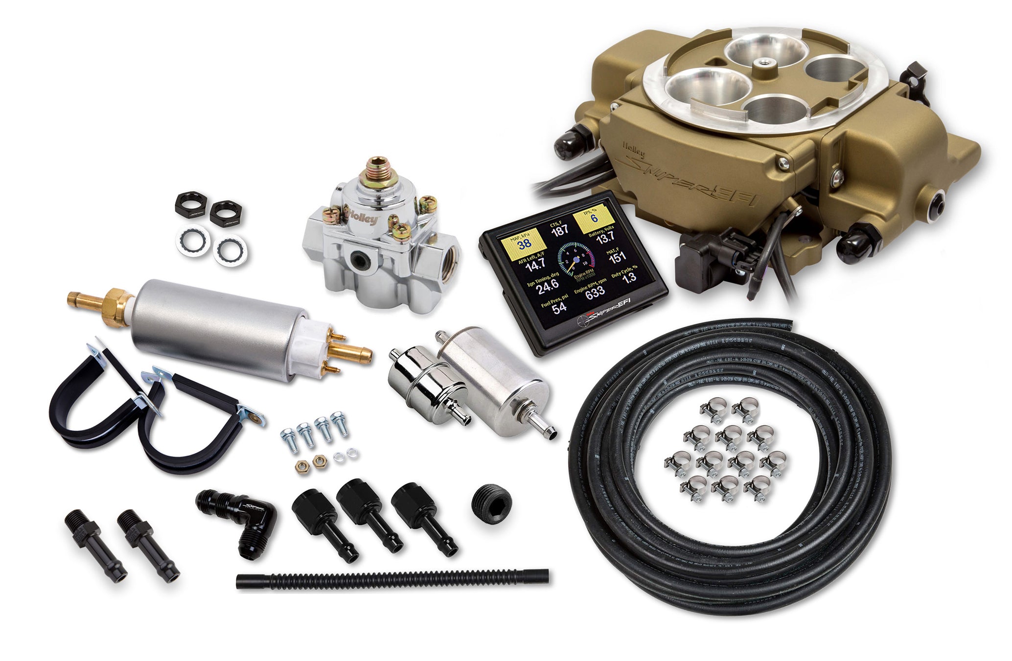 Holley Sniper EFI 550-869K Holley Sniper EFI Quadrajet™ Master Kit - Classic Gold Holley Sniper EFI 550-869K
