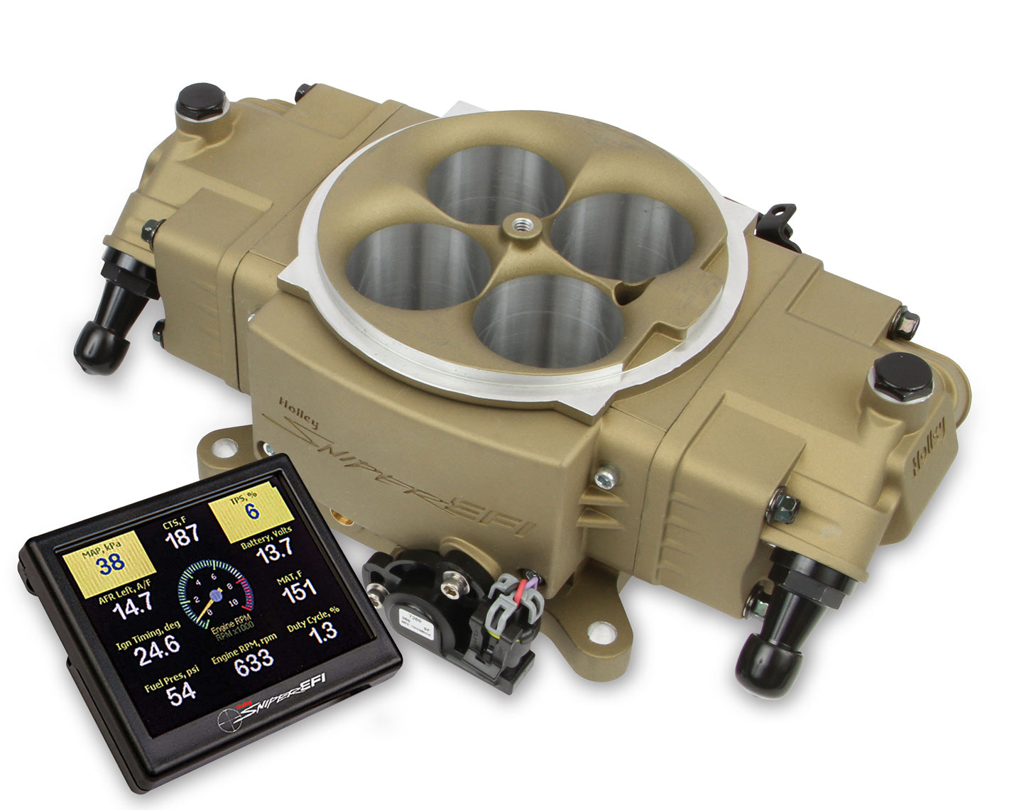 Holley Sniper EFI 550-872 Holley Sniper Stealth 4150 - Classic Gold Holley Sniper EFI 550-872