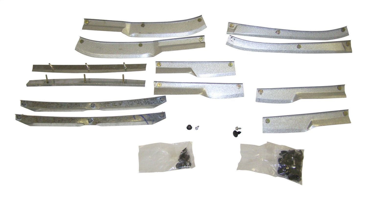 Crown Automotive Jeep Replacement 55003232K Fender Flare Retainer Kit; Incl. 12 Brackets/All Hardware; Crown Automotive Jeep Replacement 55003232K