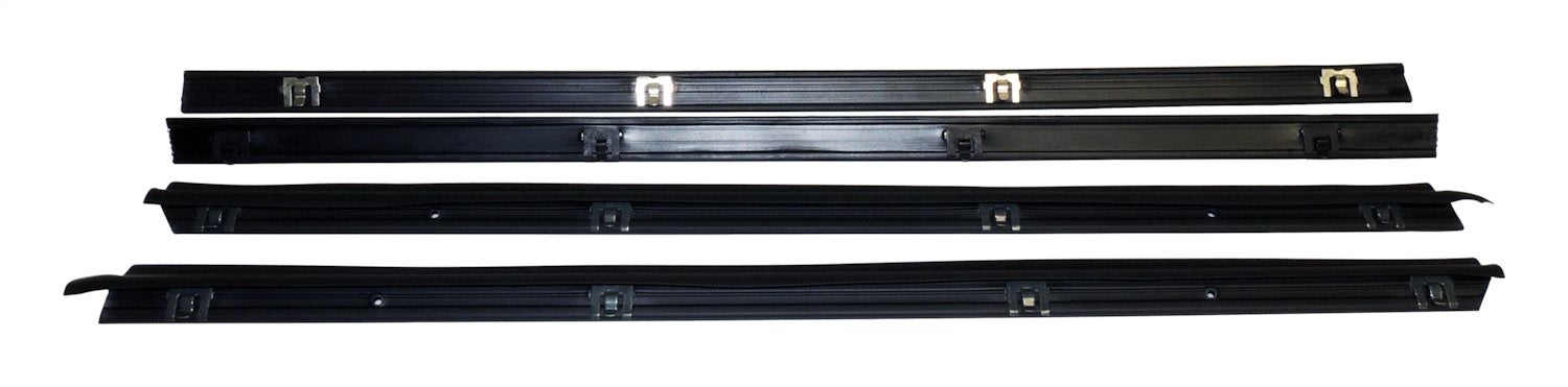 Crown Automotive Jeep Replacement 55024255MK Door Glass Weatherstrip Master Kit; Black; Crown Automotive Jeep Replacement 55024255MK