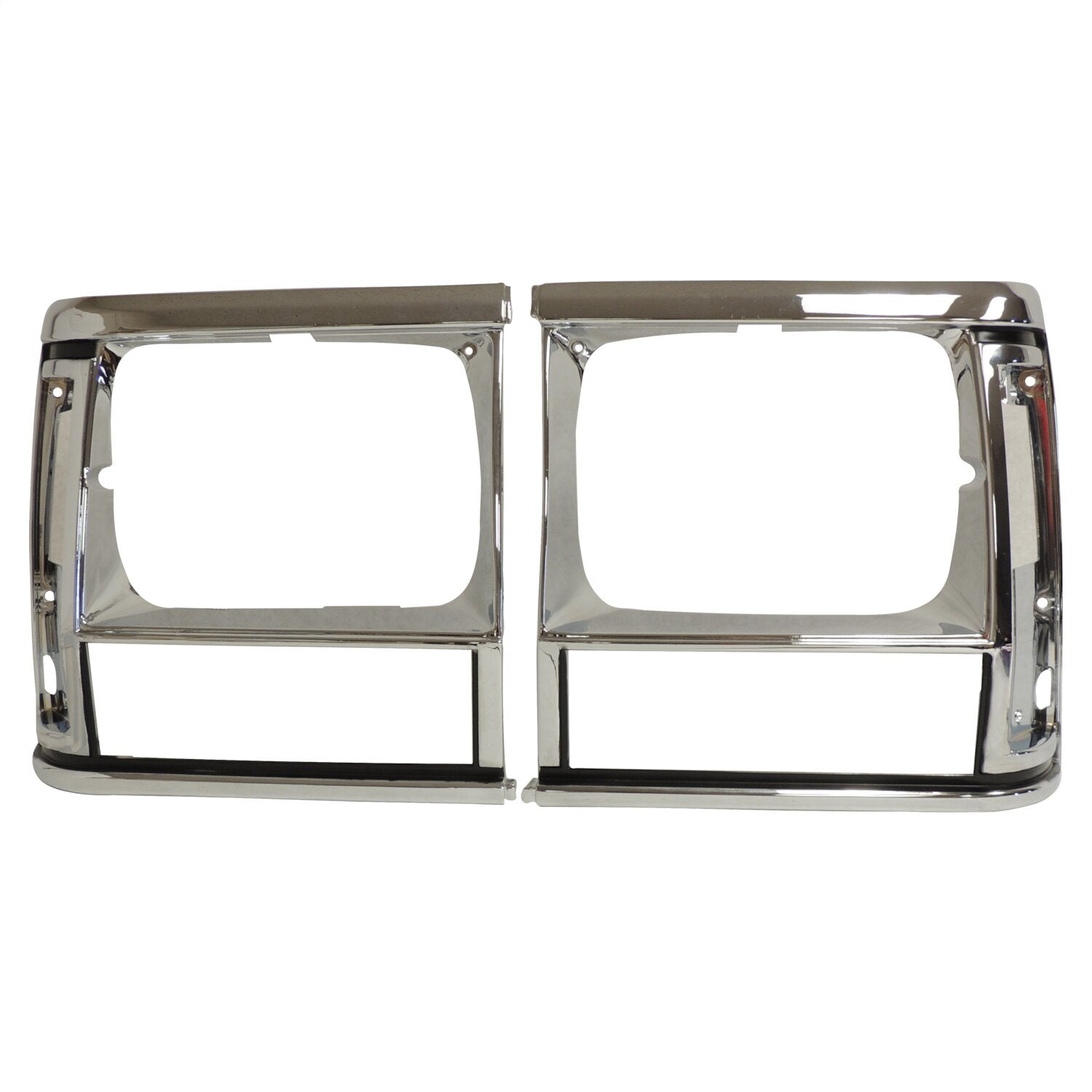 Crown Automotive Jeep Replacement 55034078K Head Light Bezel Set; Black And Chrome; Crown Automotive Jeep Replacement 55034078K